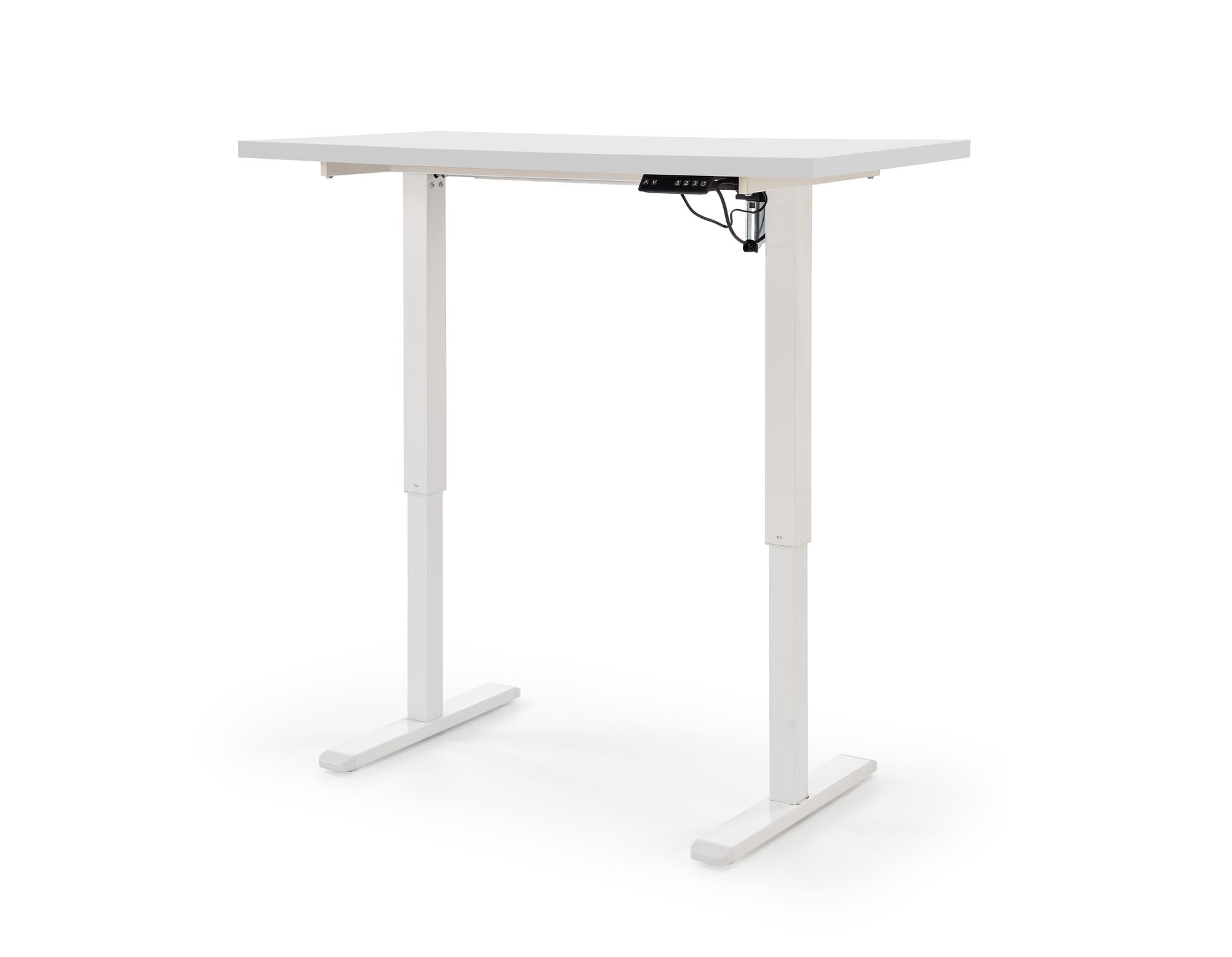 B54 biurko z funkcją regulacji wysokości, blat - biały, stelaż - biały