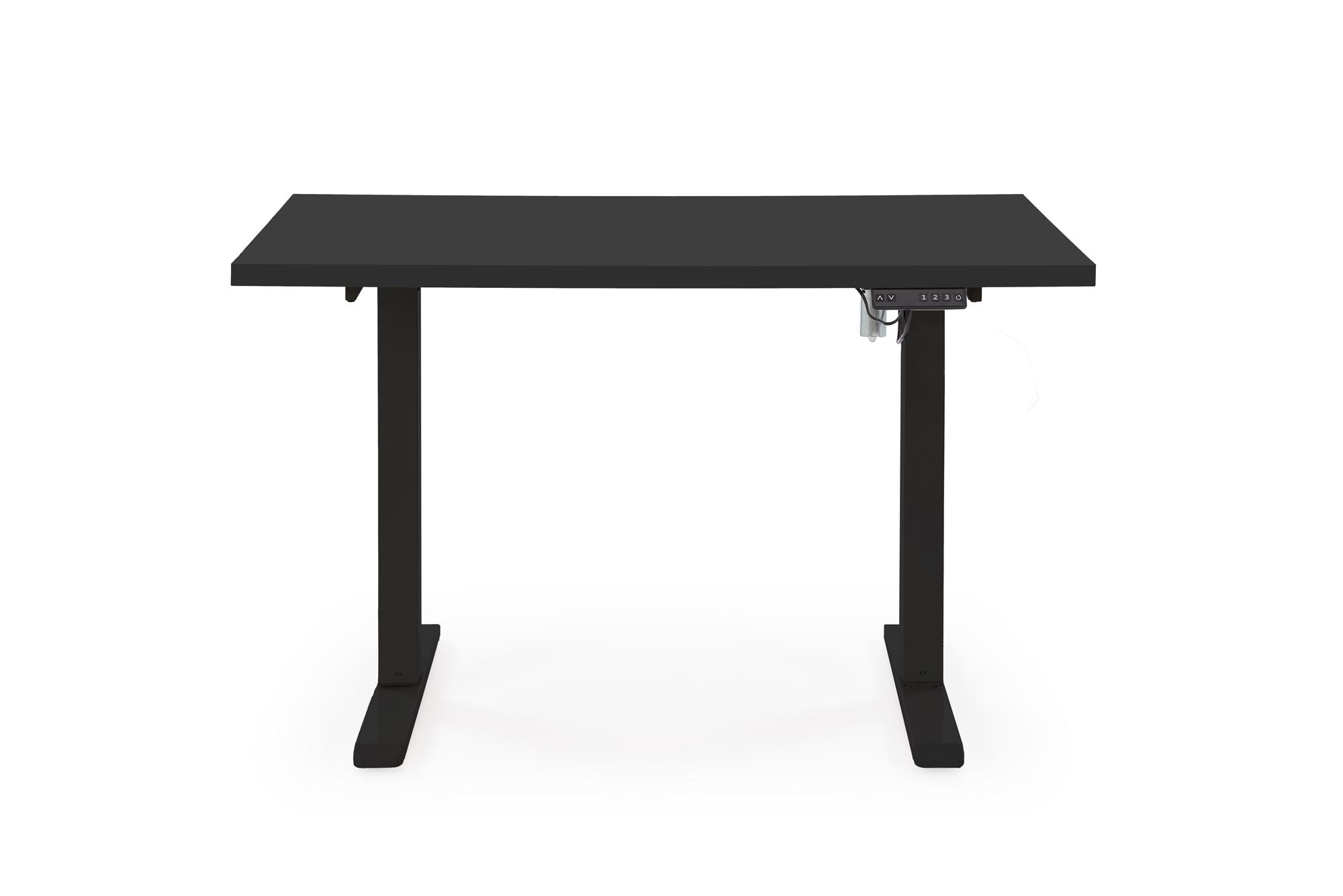 B54 biurko z funkcją regulacji wysokości, blat - czarny, stelaż - czarny