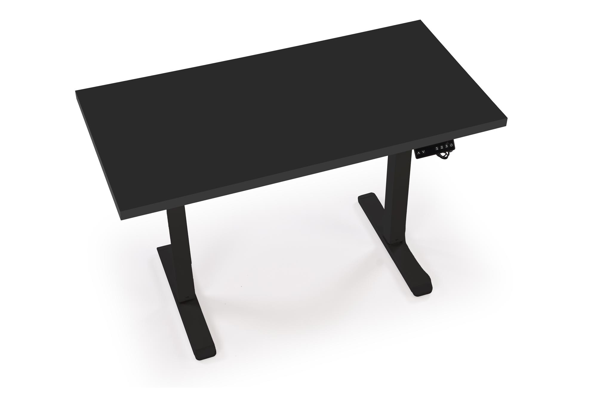 B54 biurko z funkcją regulacji wysokości, blat - czarny, stelaż - czarny