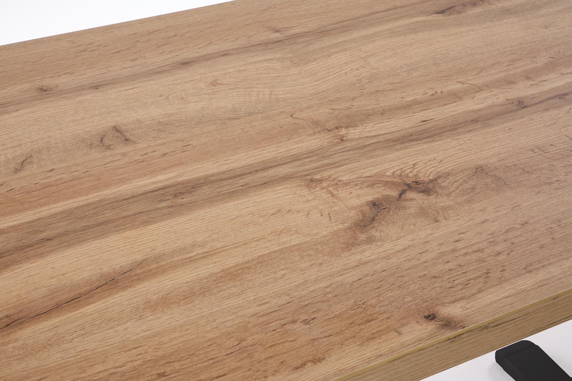 B54 biurko z funkcją regulacji wysokości, blat - dąb artisan, stelaż - czarny