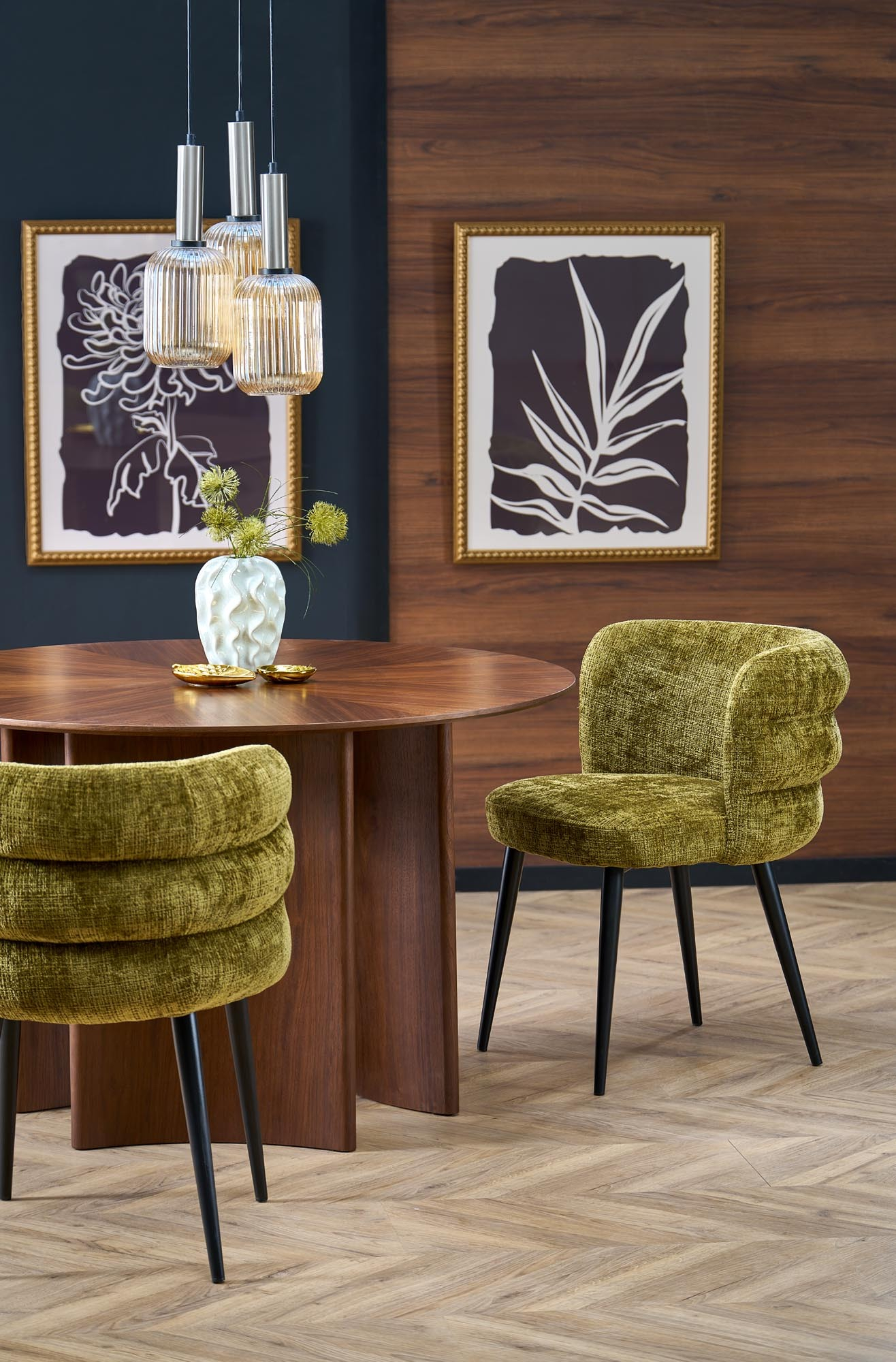 CALDO stół okrągły, orzechowy