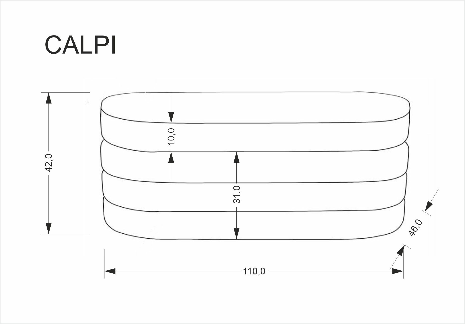 CALPI ławka z funkcją pojemnika, popielaty