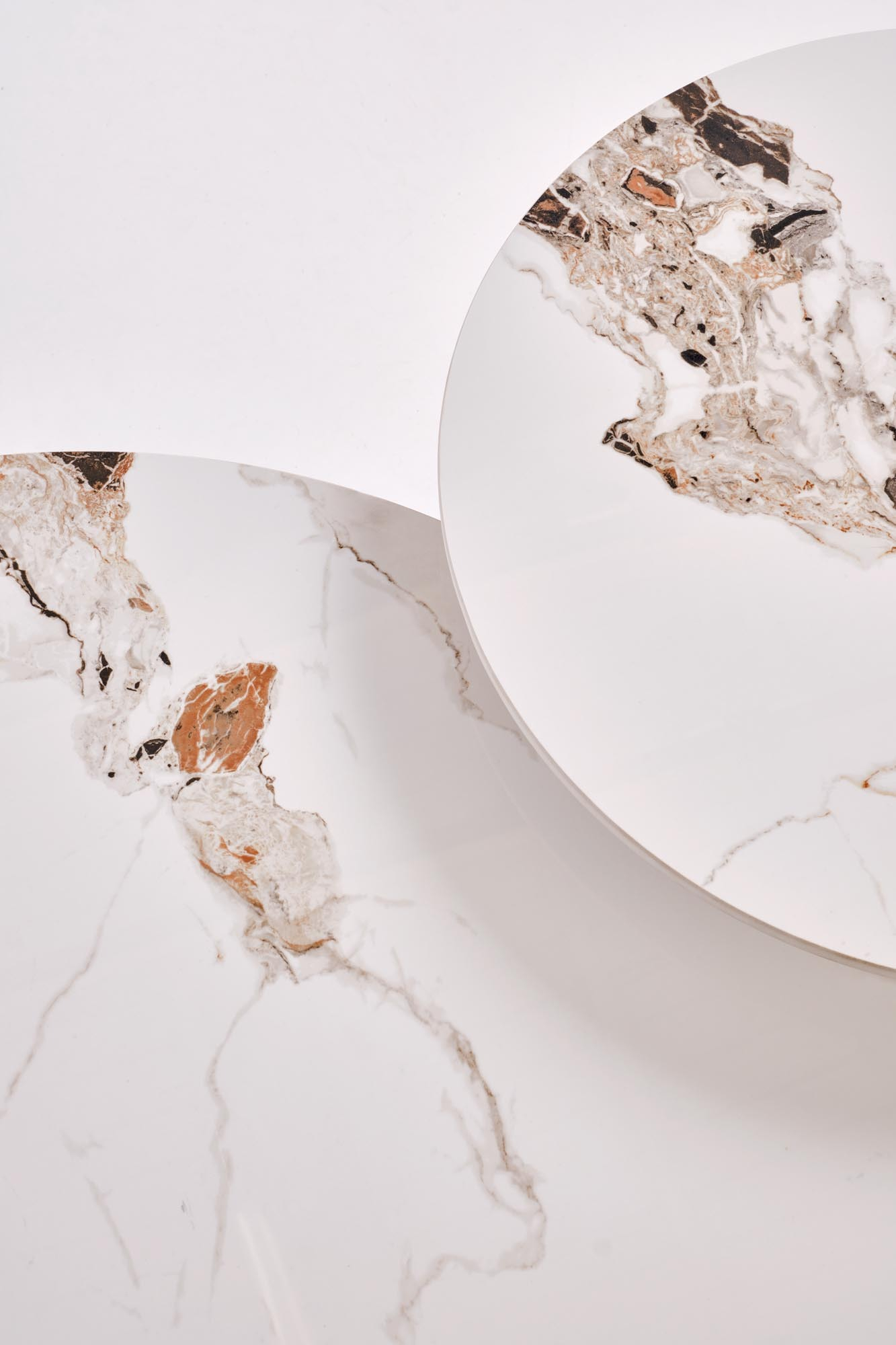 CARINA_S  ława beżowy marmur / orzechowy