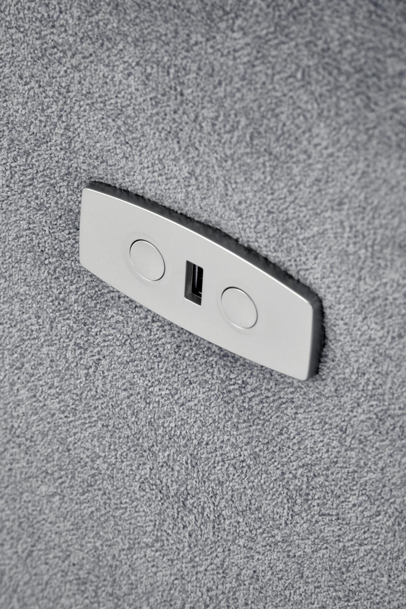 CARINIO fotel wypoczynkowy rozkładany/masaż popielaty