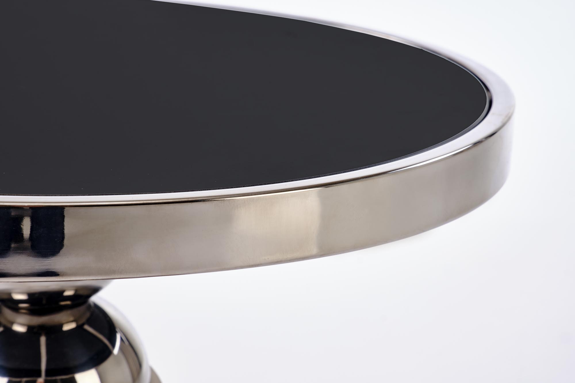 CARLA ława, czarny / srebrny