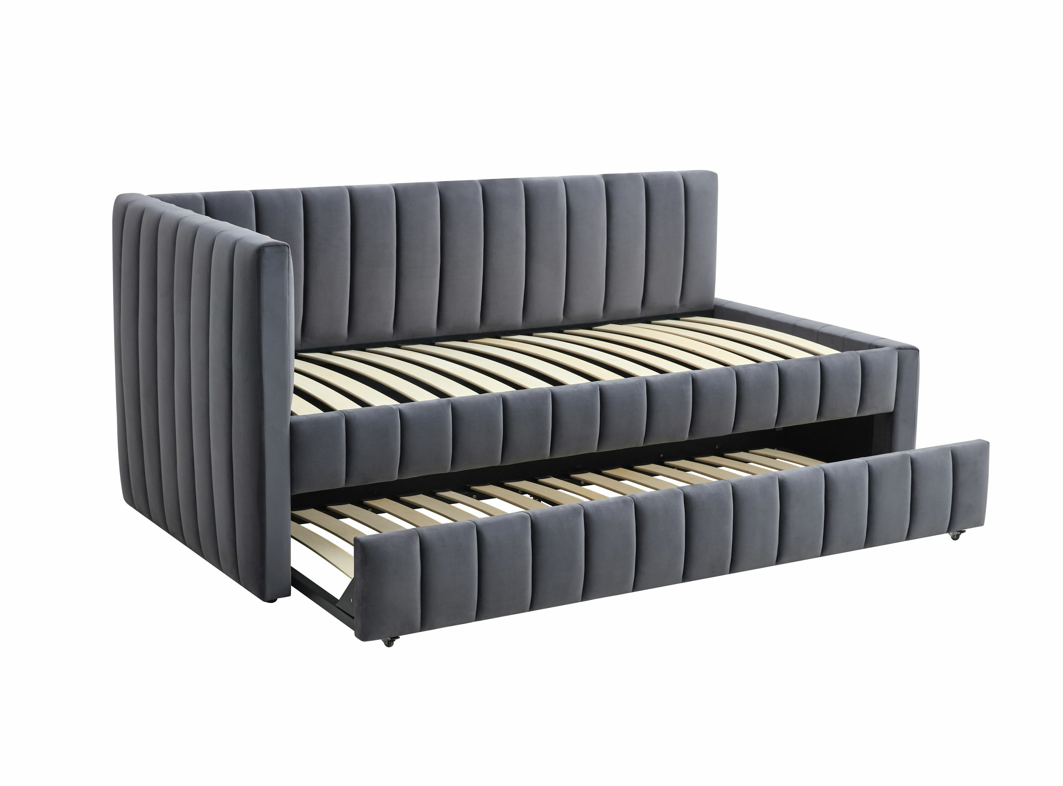 DERBY łóżko z wysuwanym dolnym materacem, popielaty