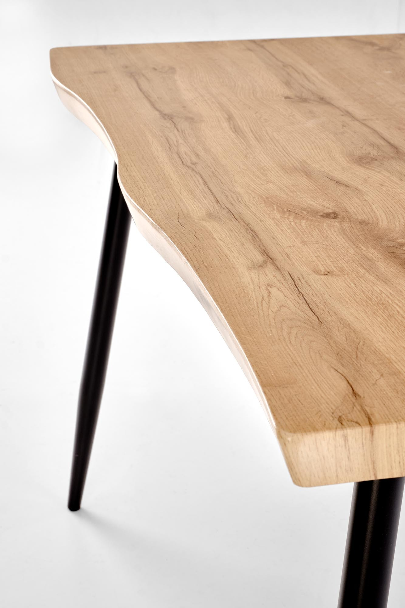 DICKY zestaw stół + 4 krzesła,  naturalny / czarny / popielaty