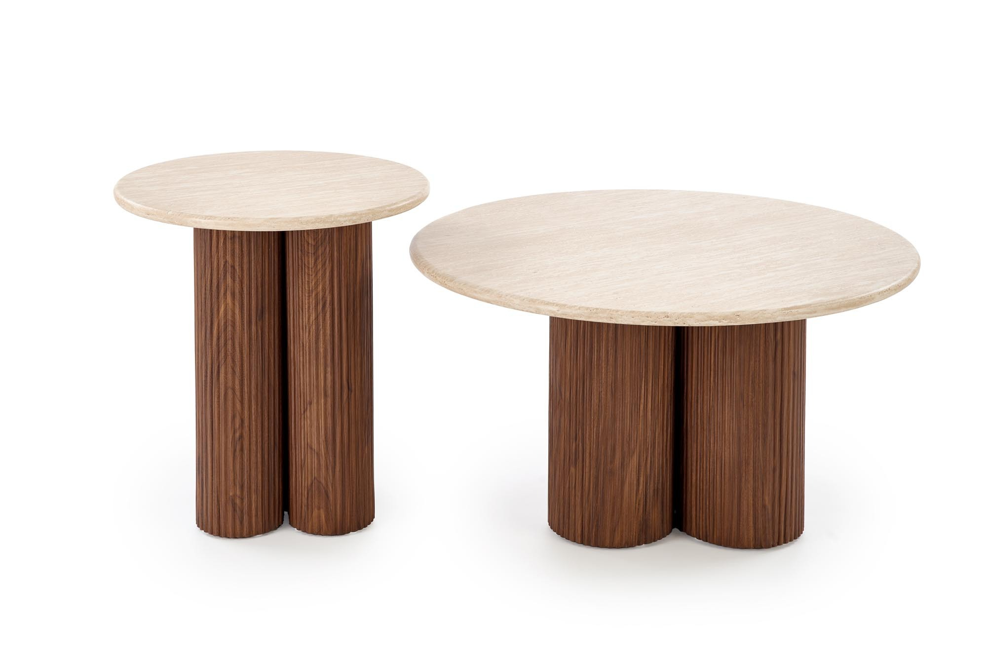 DOROTEA ława trawertyn / orzechowy