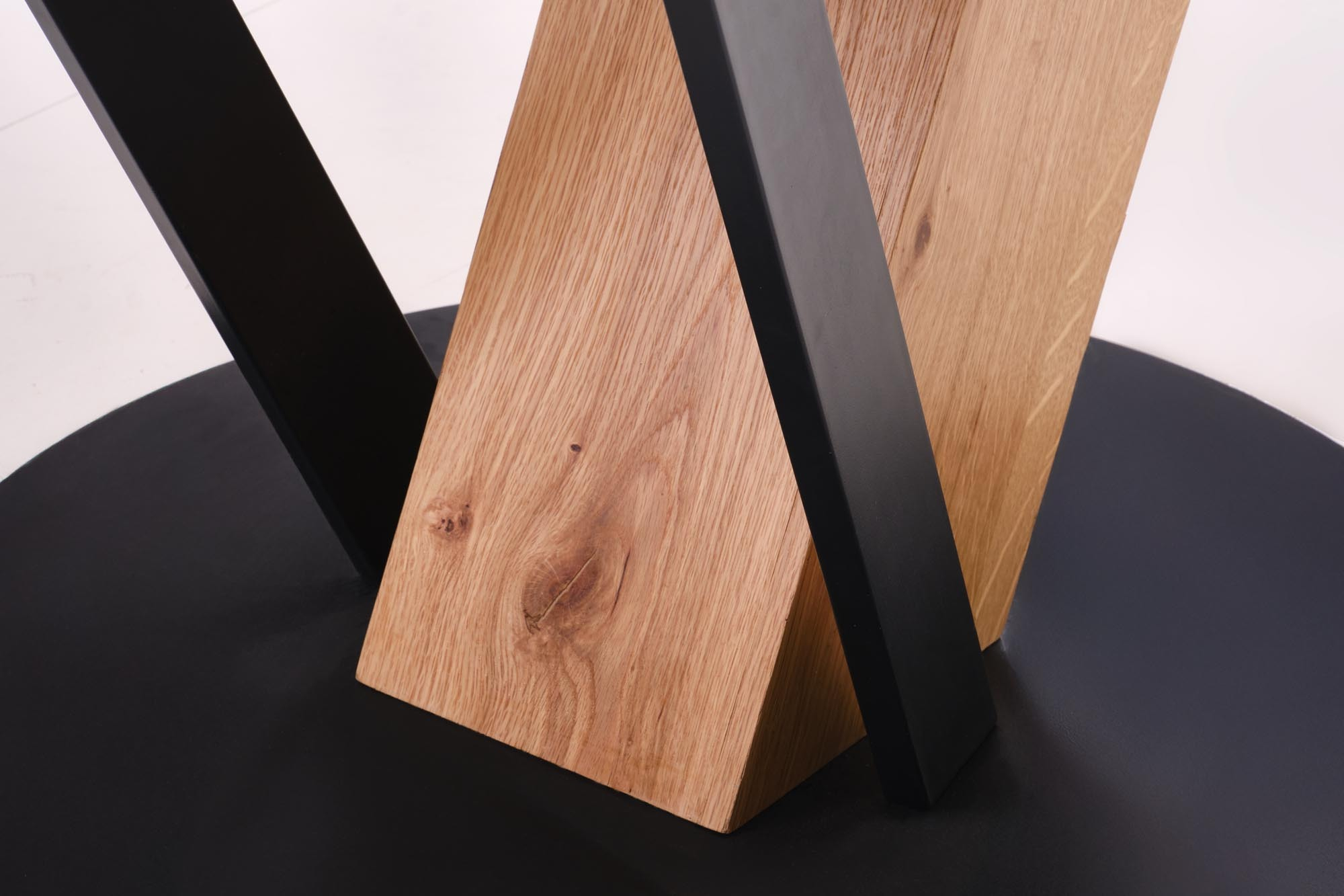 FANIS okrągły stół rozkładany 120-160/120/78 c, naturalny / czarny