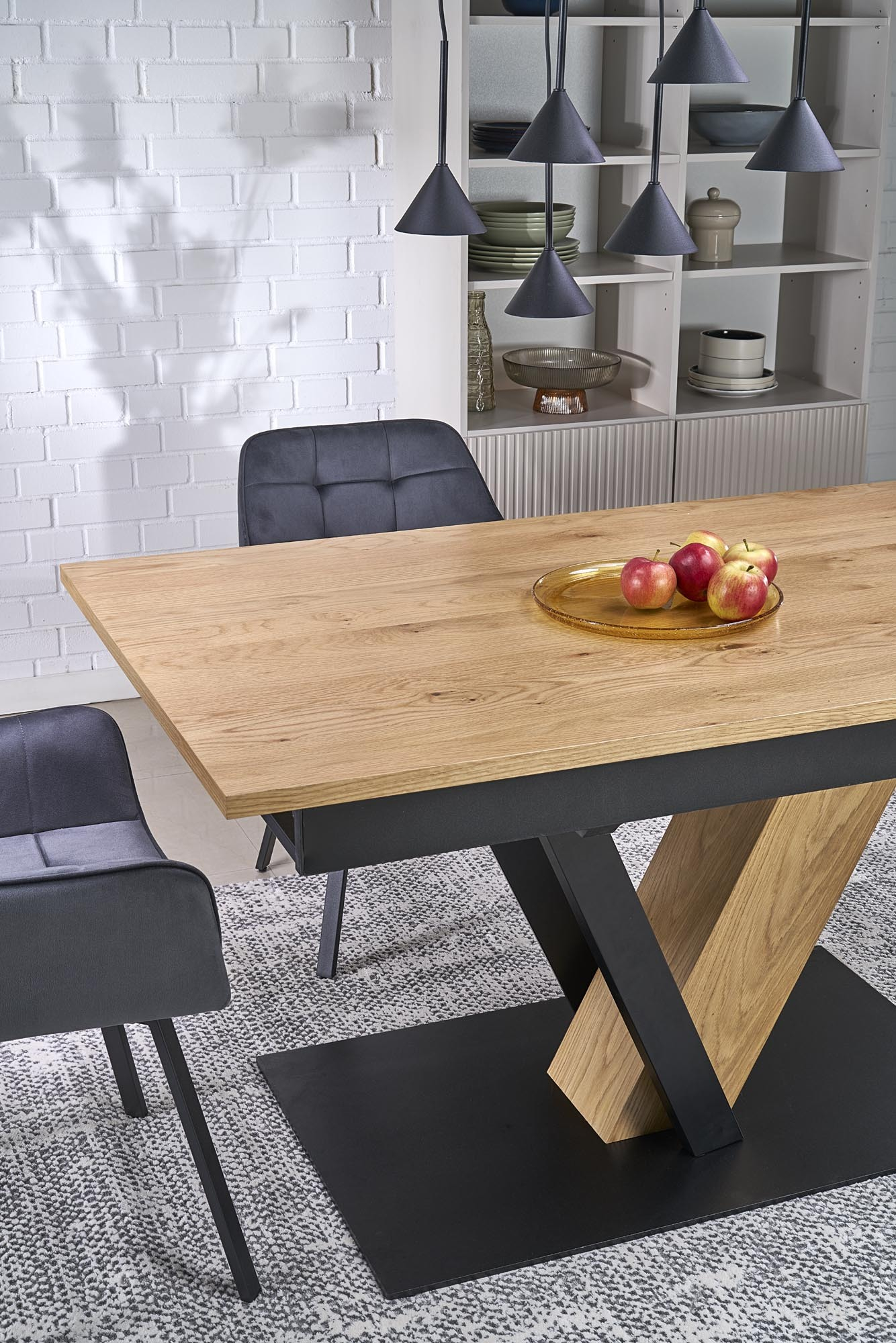 FANIS stół rozkładany 60-220/90/78 cm, naturalny / czarny