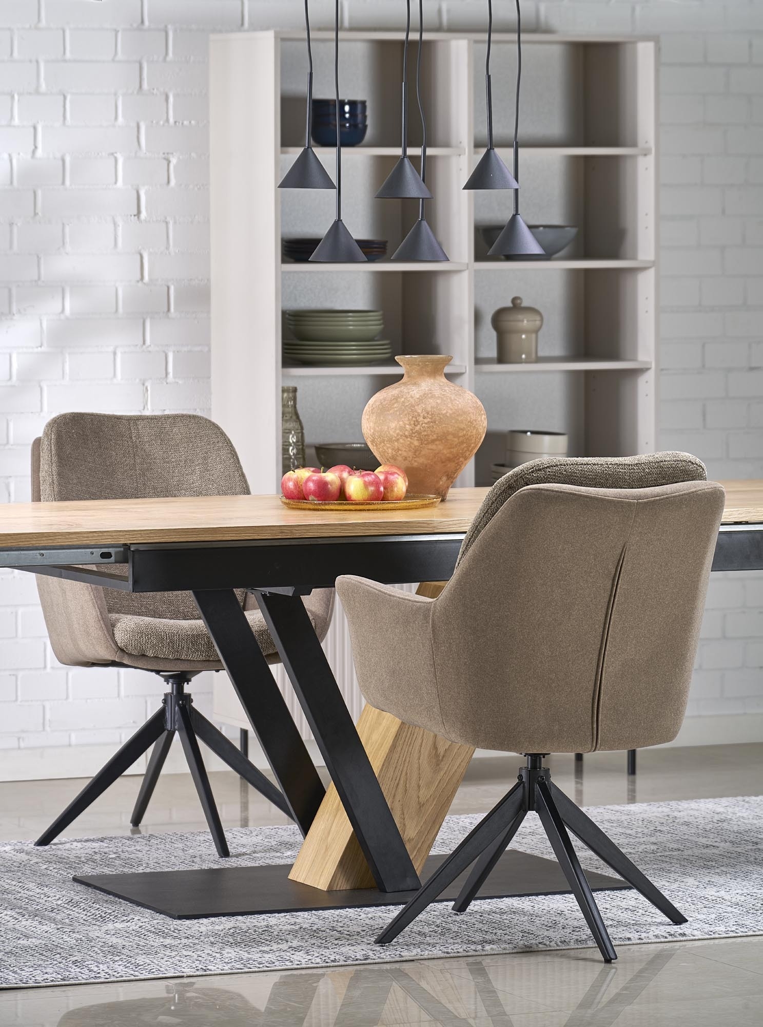 FANIS stół rozkładany 60-220/90/78 cm, naturalny / czarny