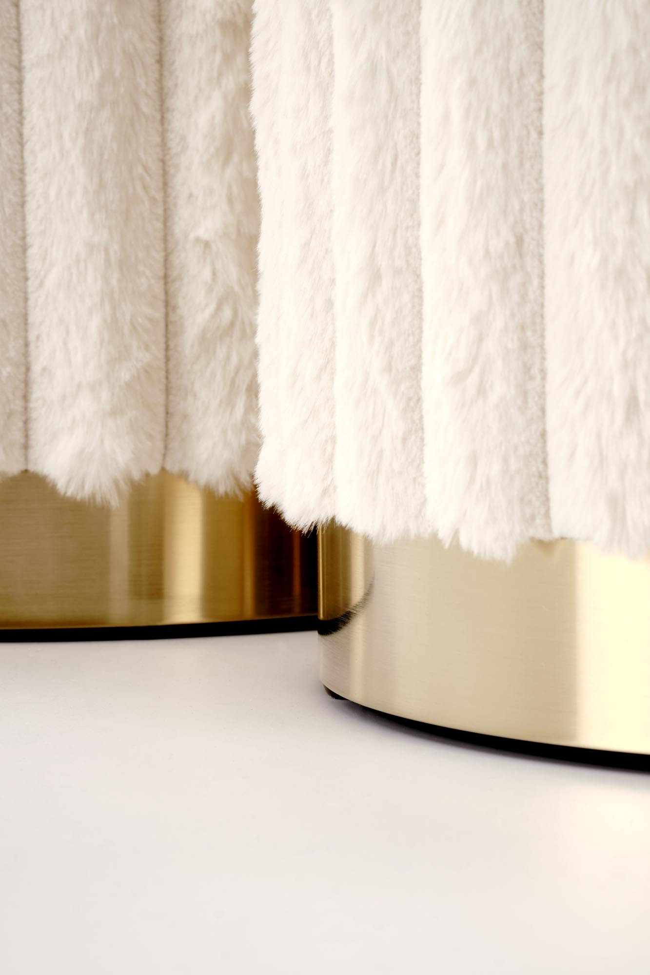 FIDO zestaw 2 puf, kremowy / złoty