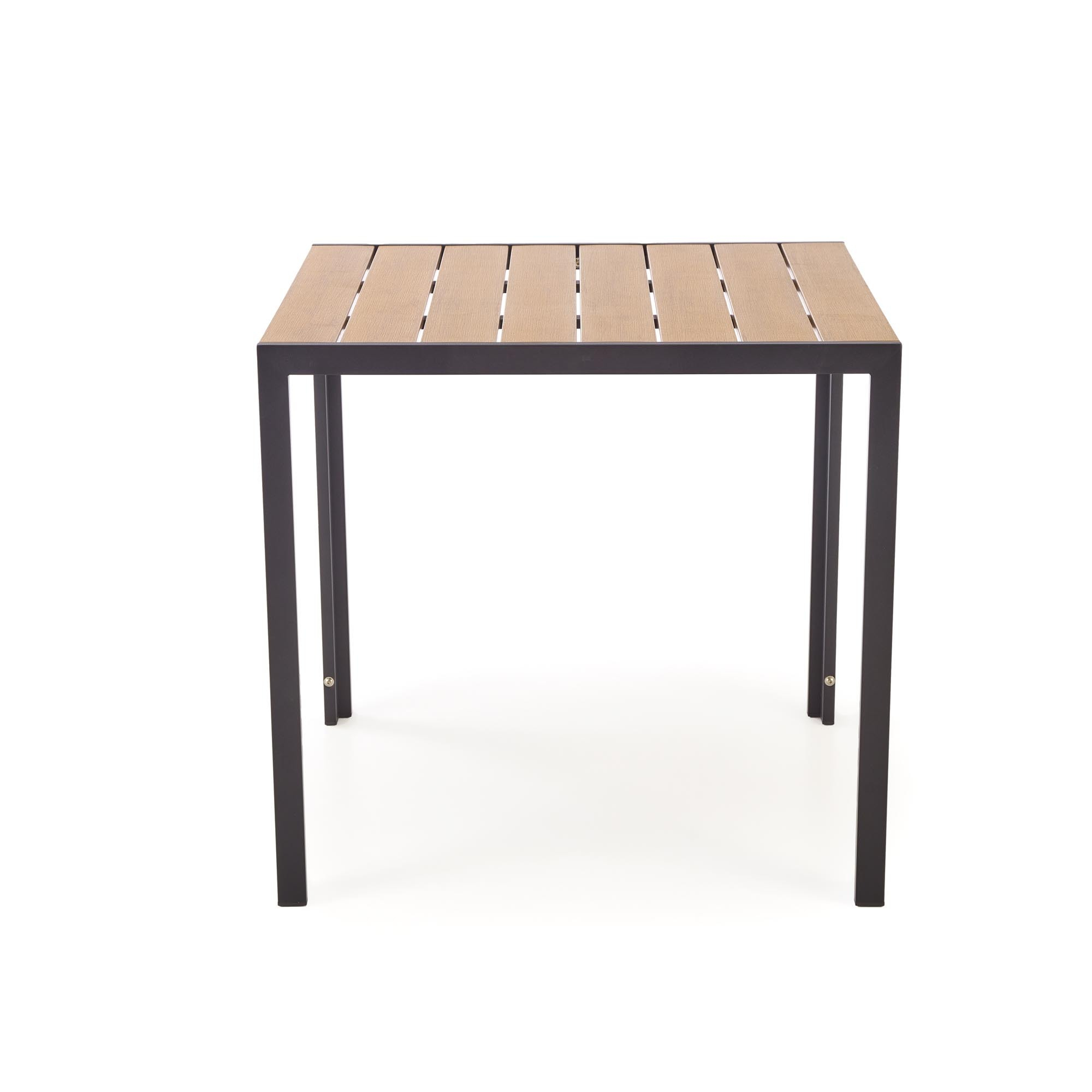 FIERRO  stół kwadratowy, brązowy / czarny