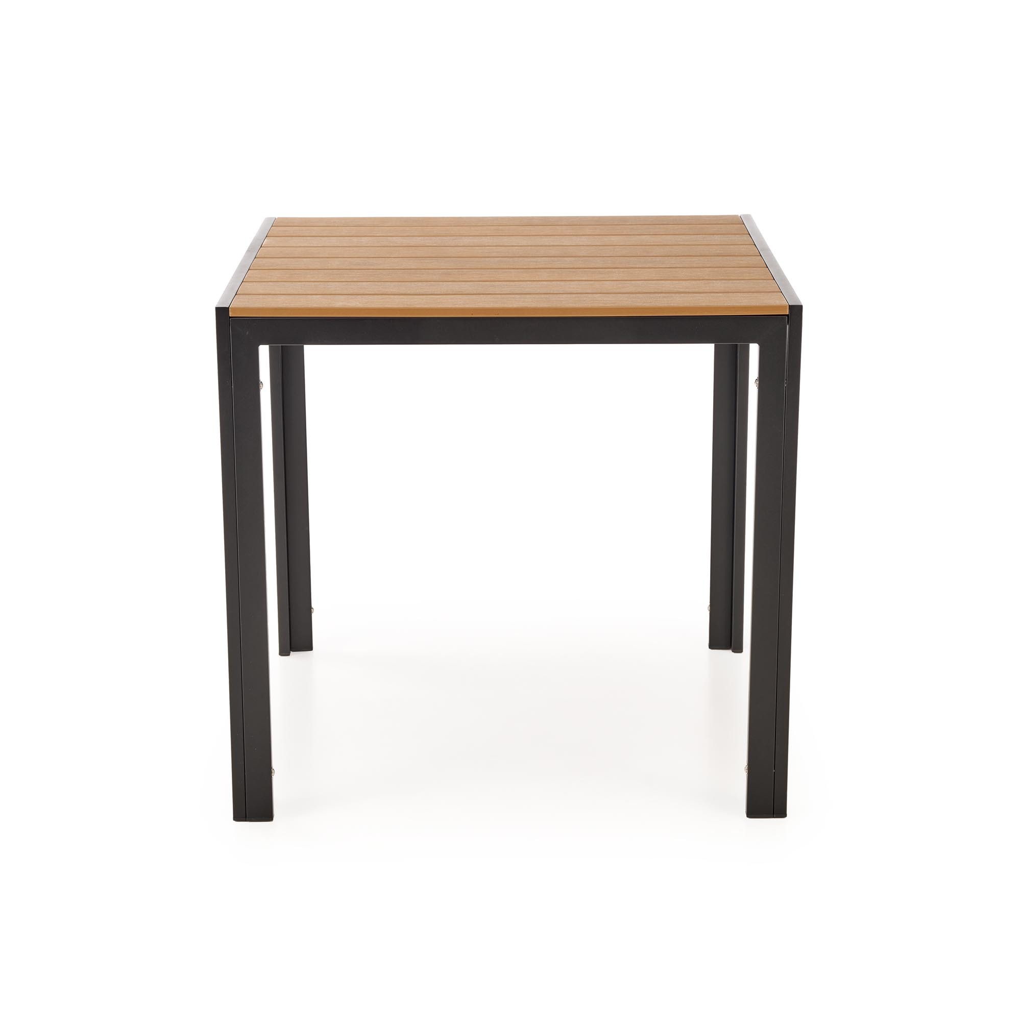 FIERRO  stół kwadratowy, brązowy / czarny
