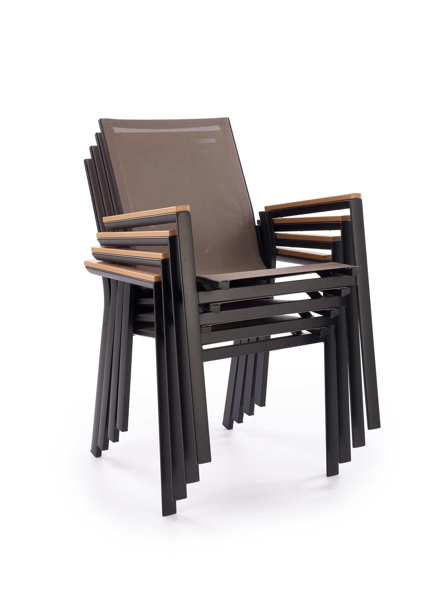 FIERRO krzesło, czarny / popielaty / brązowy