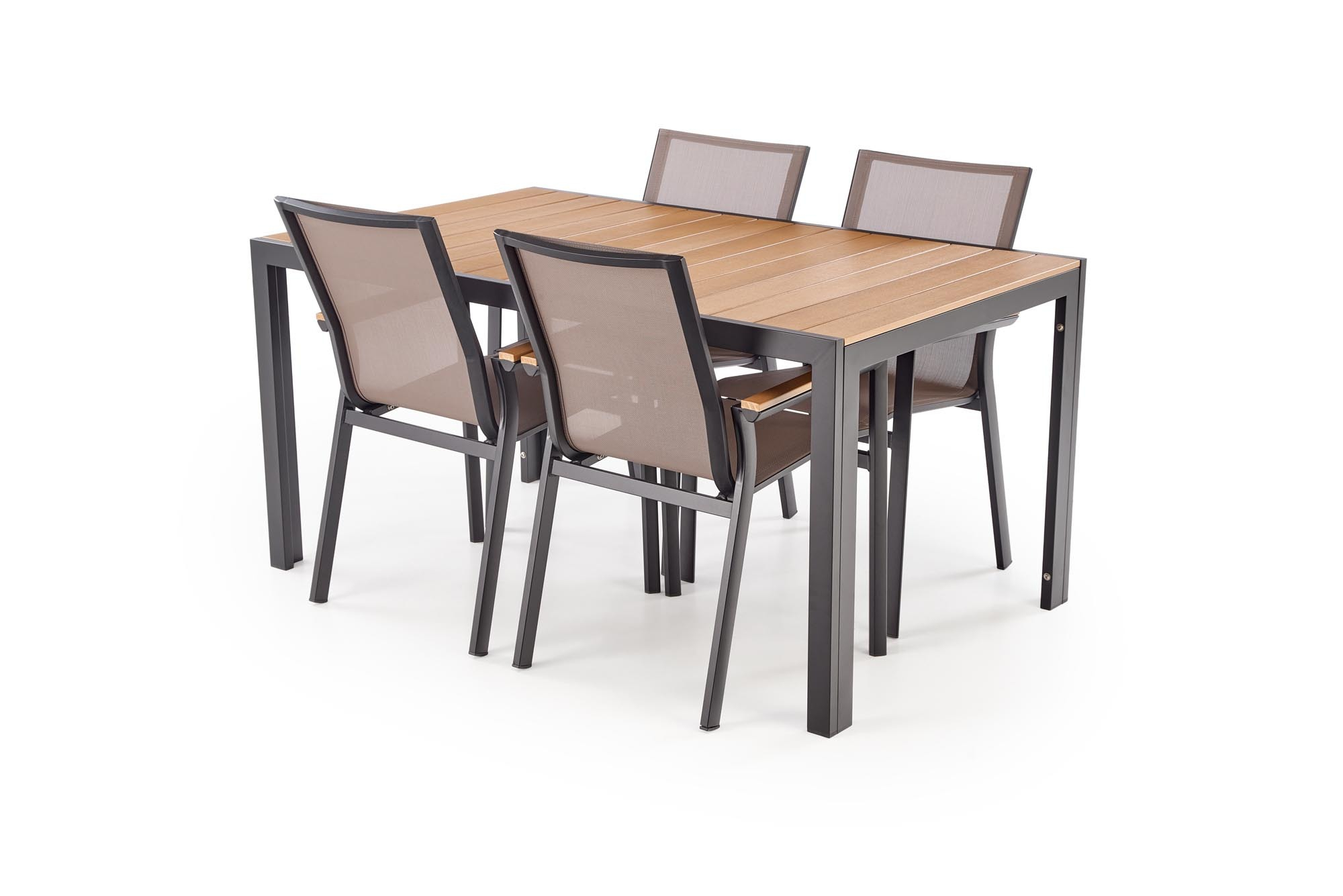 FIERRO krzesło, czarny / popielaty / brązowy