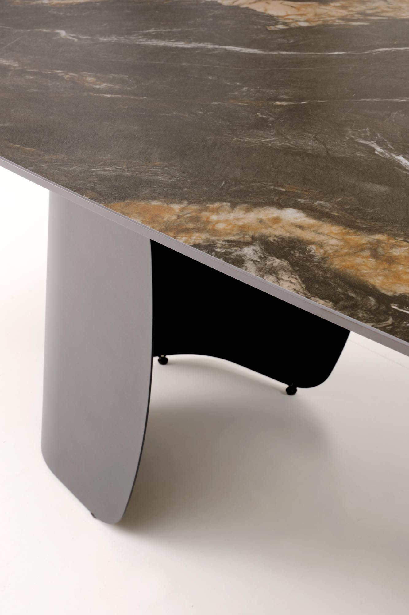 FORUM stół rozkładany 180-260/90/76 cm, czarny marmur / czarny