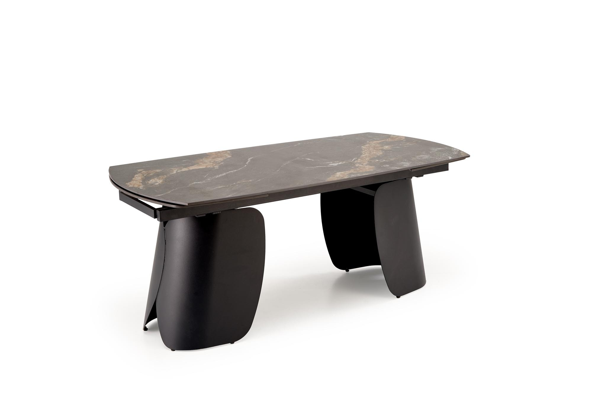 FORUM stół rozkładany 180-260/90/76 cm, czarny marmur / czarny