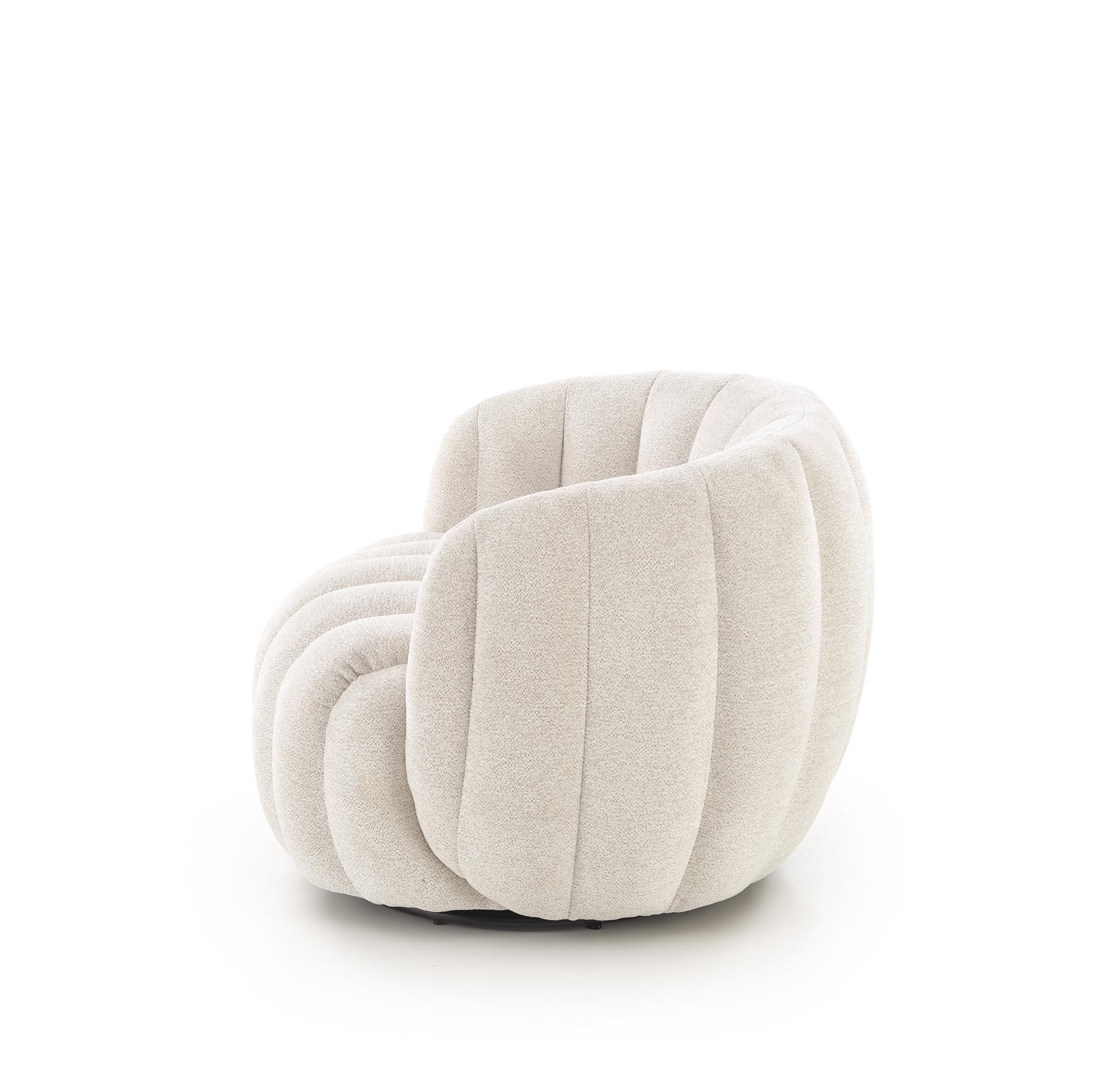 FRASER fotel wypoczynkowy obrotowy kremowy