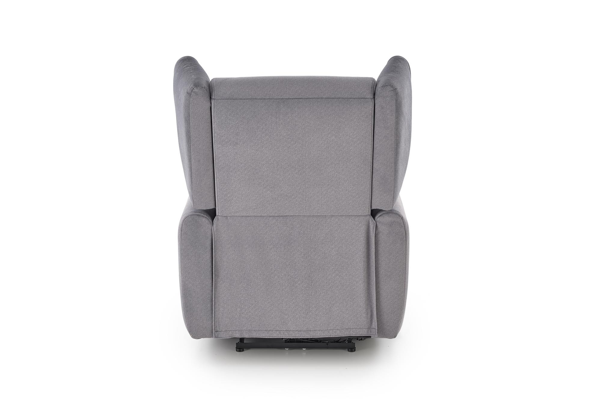 GELATO fotel wypoczynkowy z elektryczną funkcją rozkładania popielaty