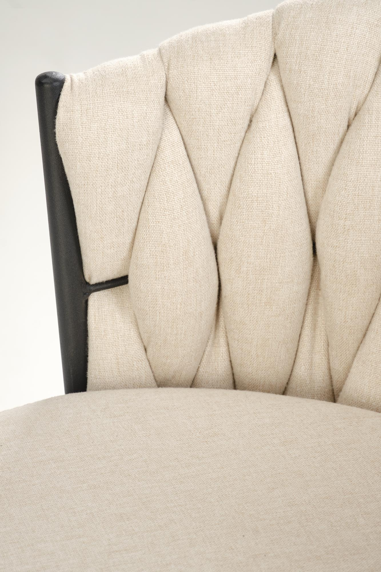 H125 hoker, nogi - czarny, siedzisko - beżowy