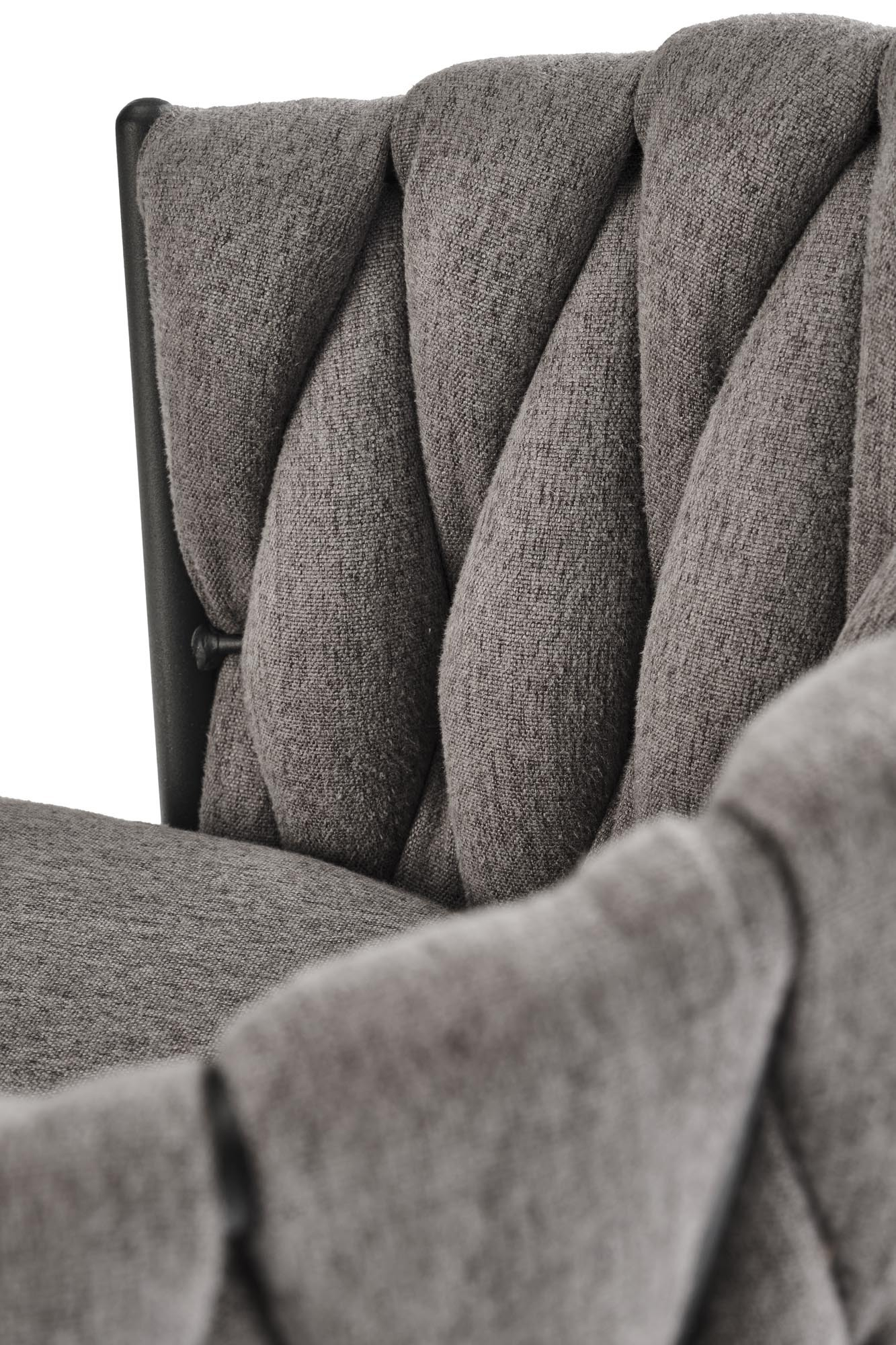 H125 hoker, nogi - czarny, siedzisko - popielaty