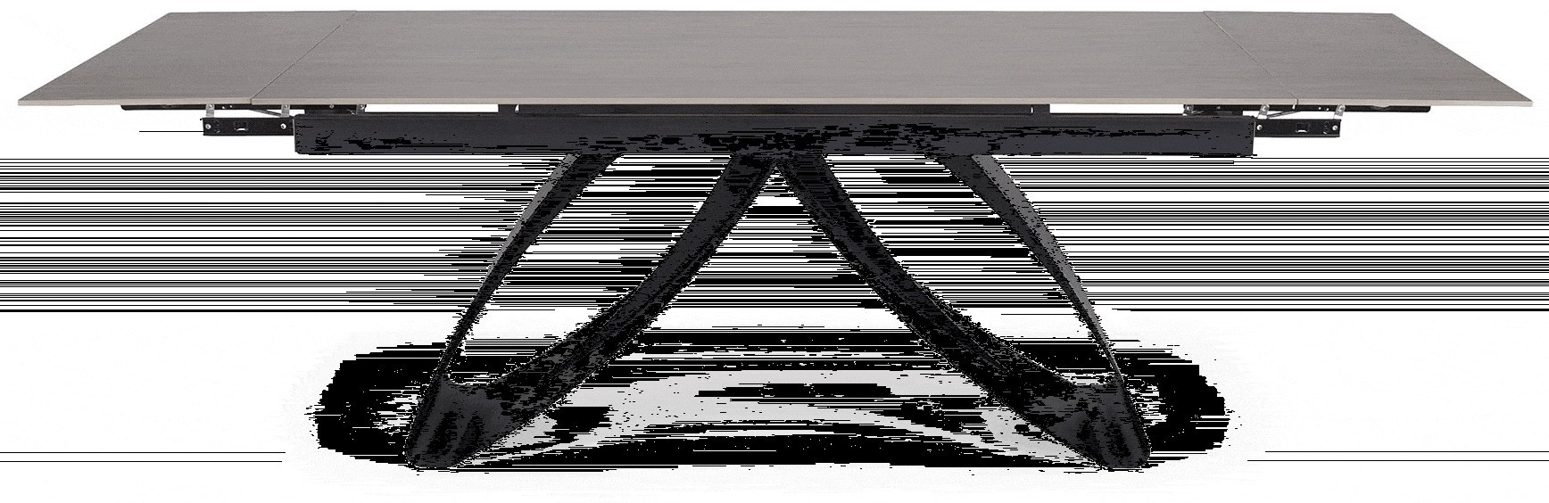 HILARIO stół rozkładany 180-260/90/75, blat - orzechowy, nogi - czarny