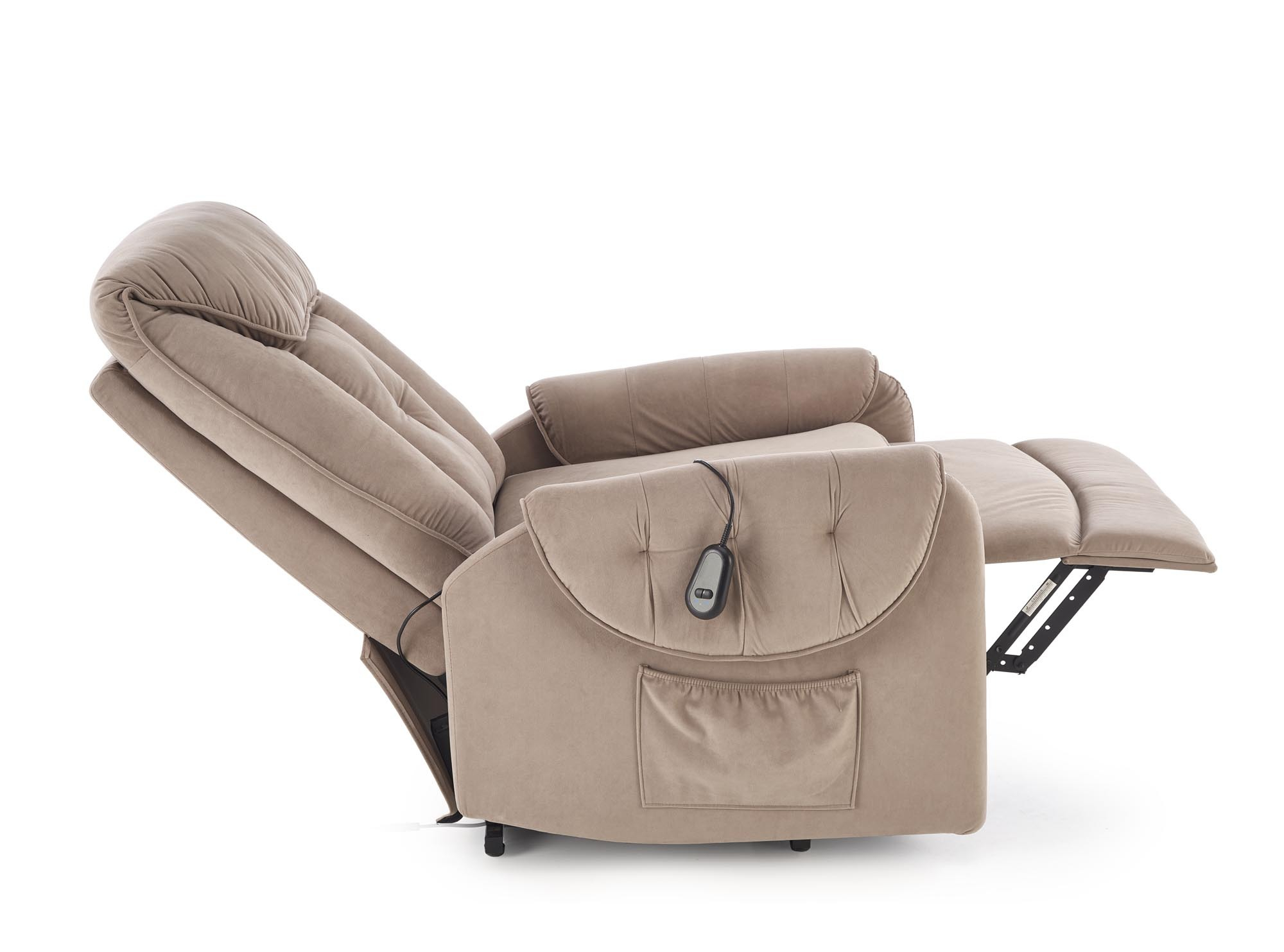 HORTON fotel wypoczynkowy  z elektrycznym rozkładaniem i funkcją pionizacji beżowy