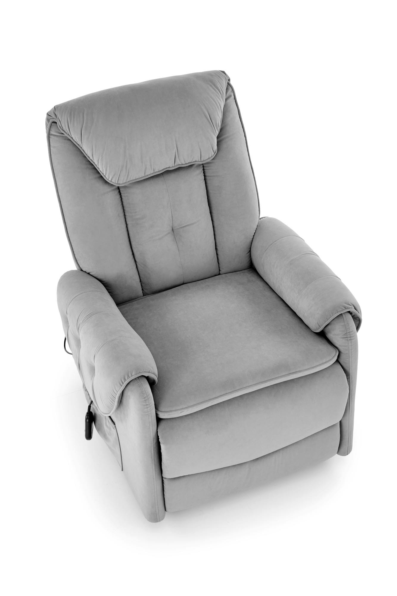 HORTON fotel wypoczynkowy z elektrycznym rozkładaniem i funkcją pionizacji popielaty