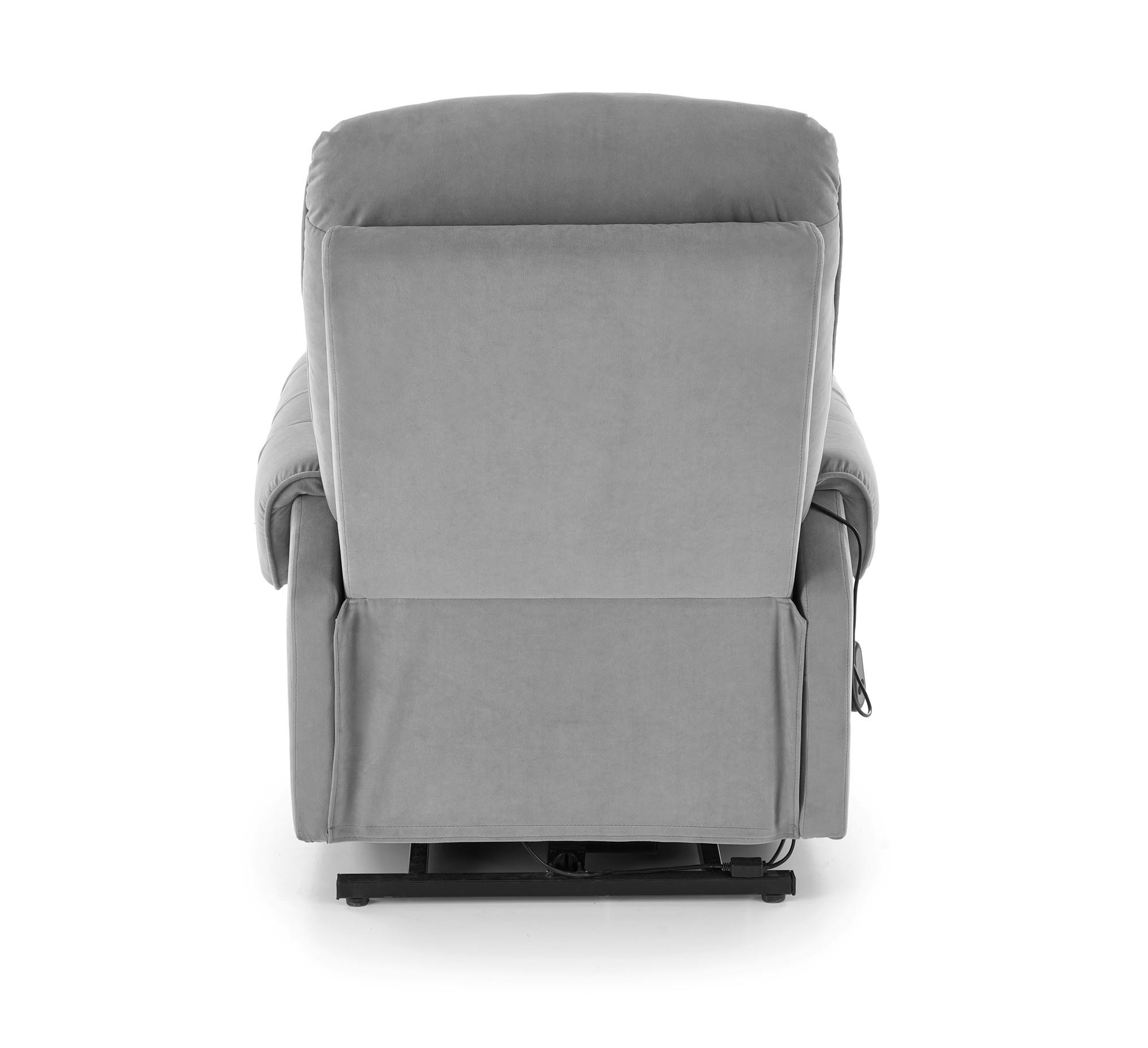 HORTON fotel wypoczynkowy z elektrycznym rozkładaniem i funkcją pionizacji popielaty