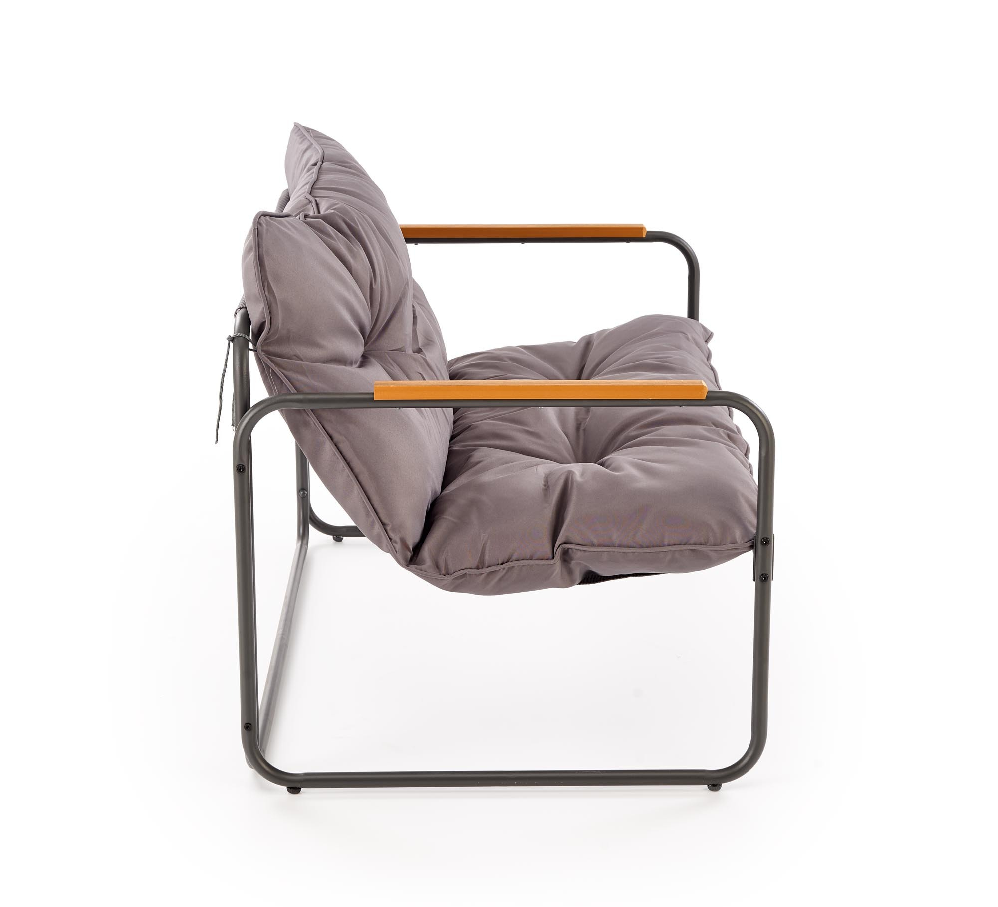 HUDSON, zestaw ogrodowy ( sofa, fotel 2x, ława ), popielaty / brązowy