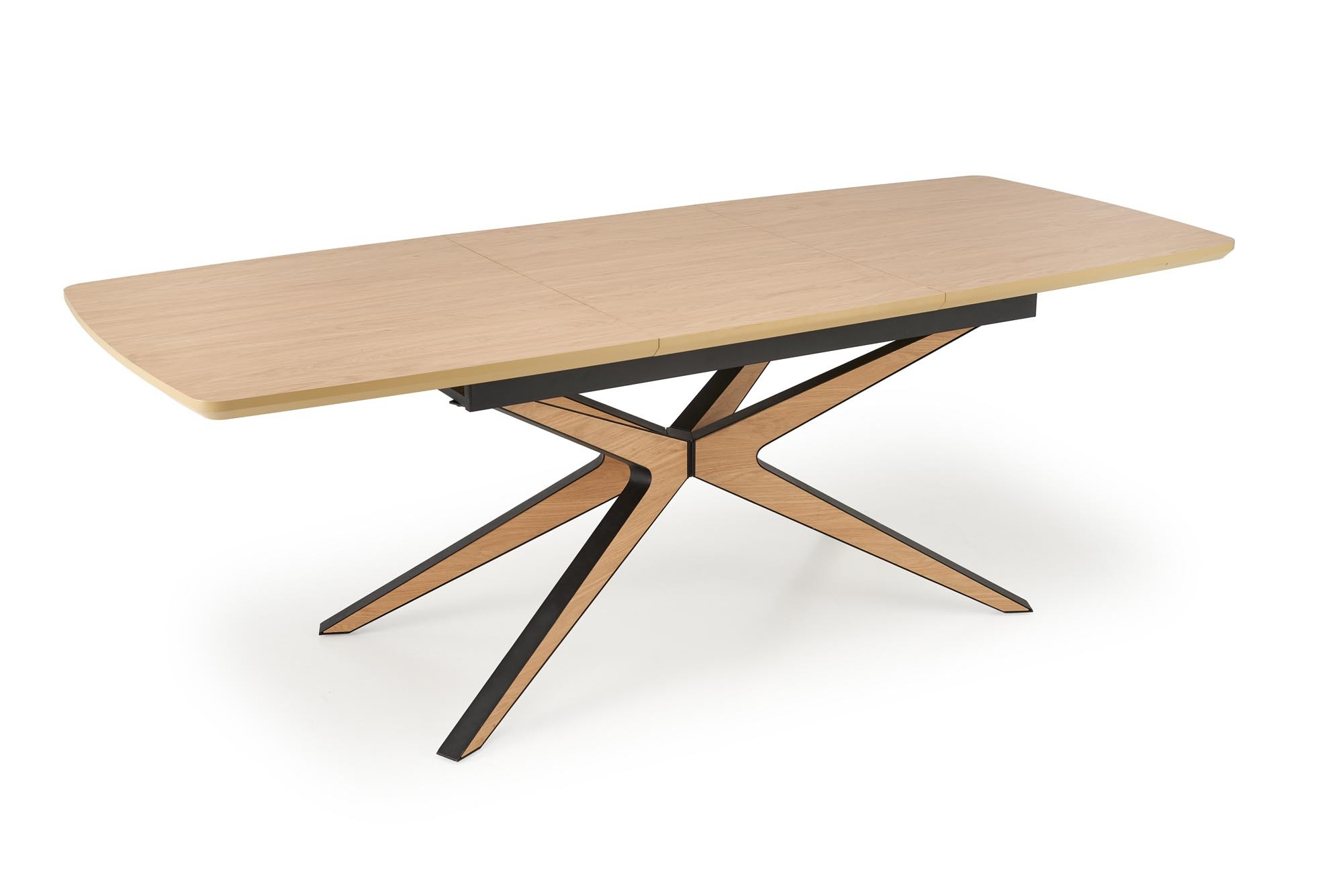 JAMES stół rozkładany 160-220/90/76 cm, naturalny / czarny