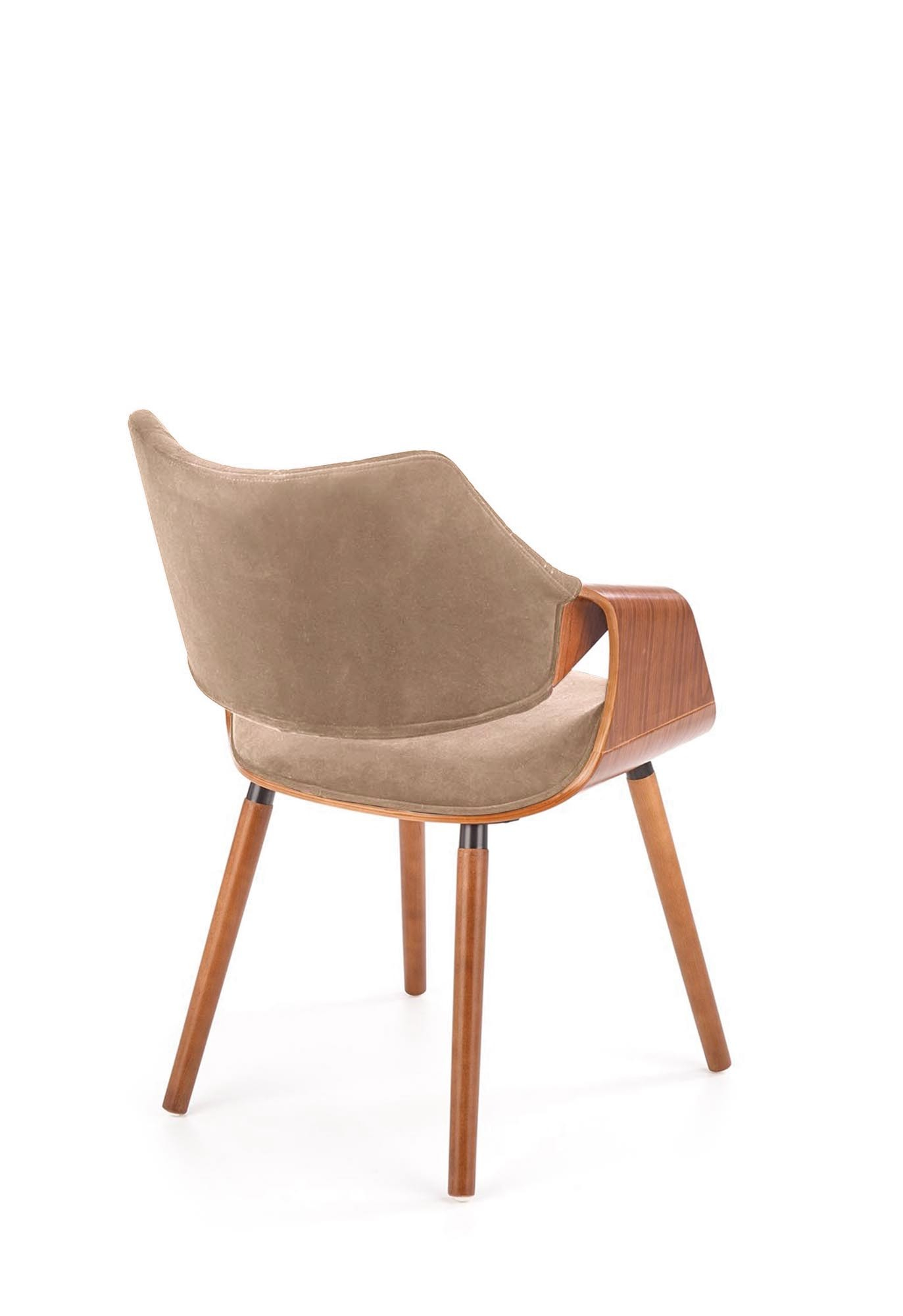 K396 krzesło orzechowy / beżowy