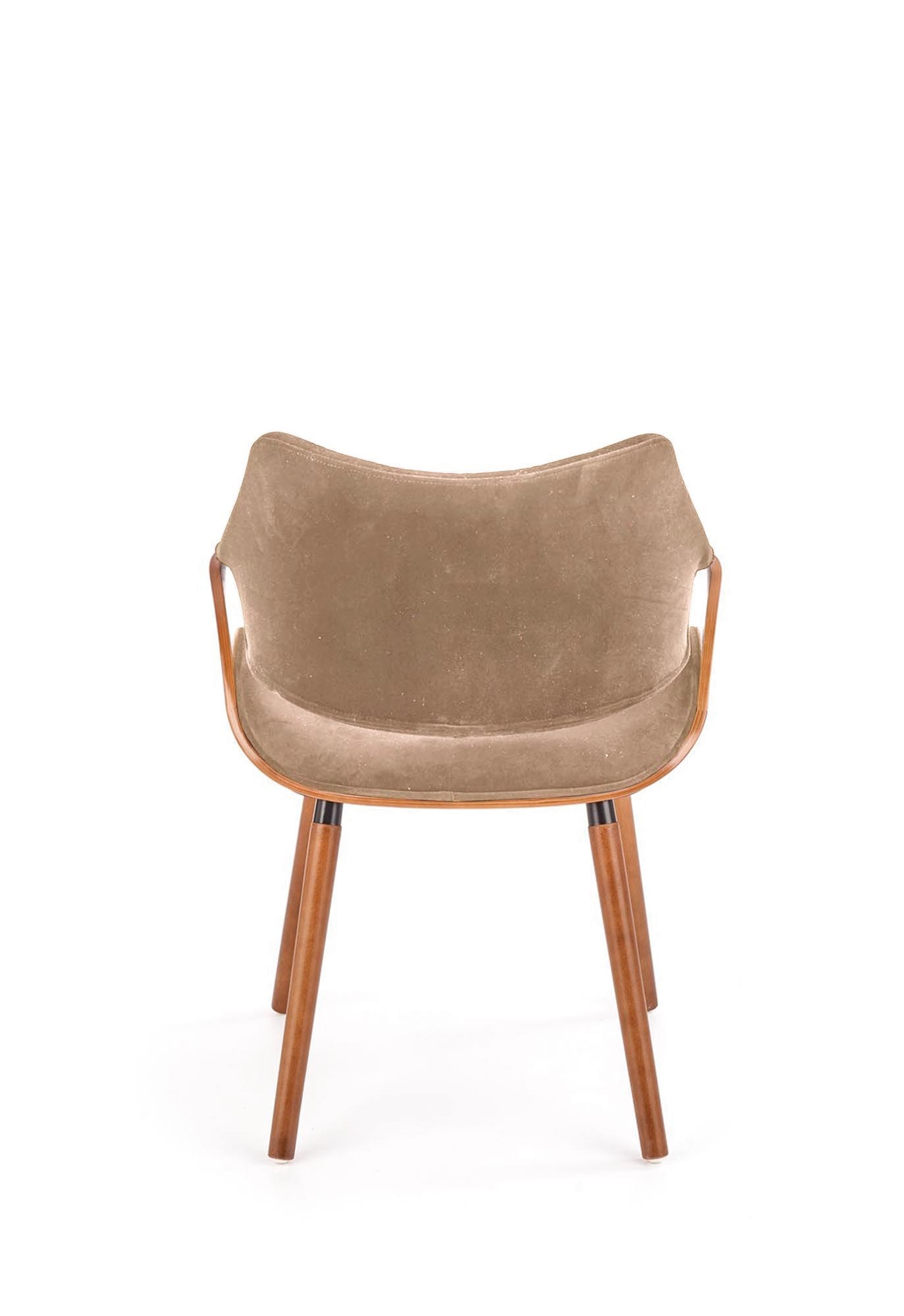 K396 krzesło orzechowy / beżowy