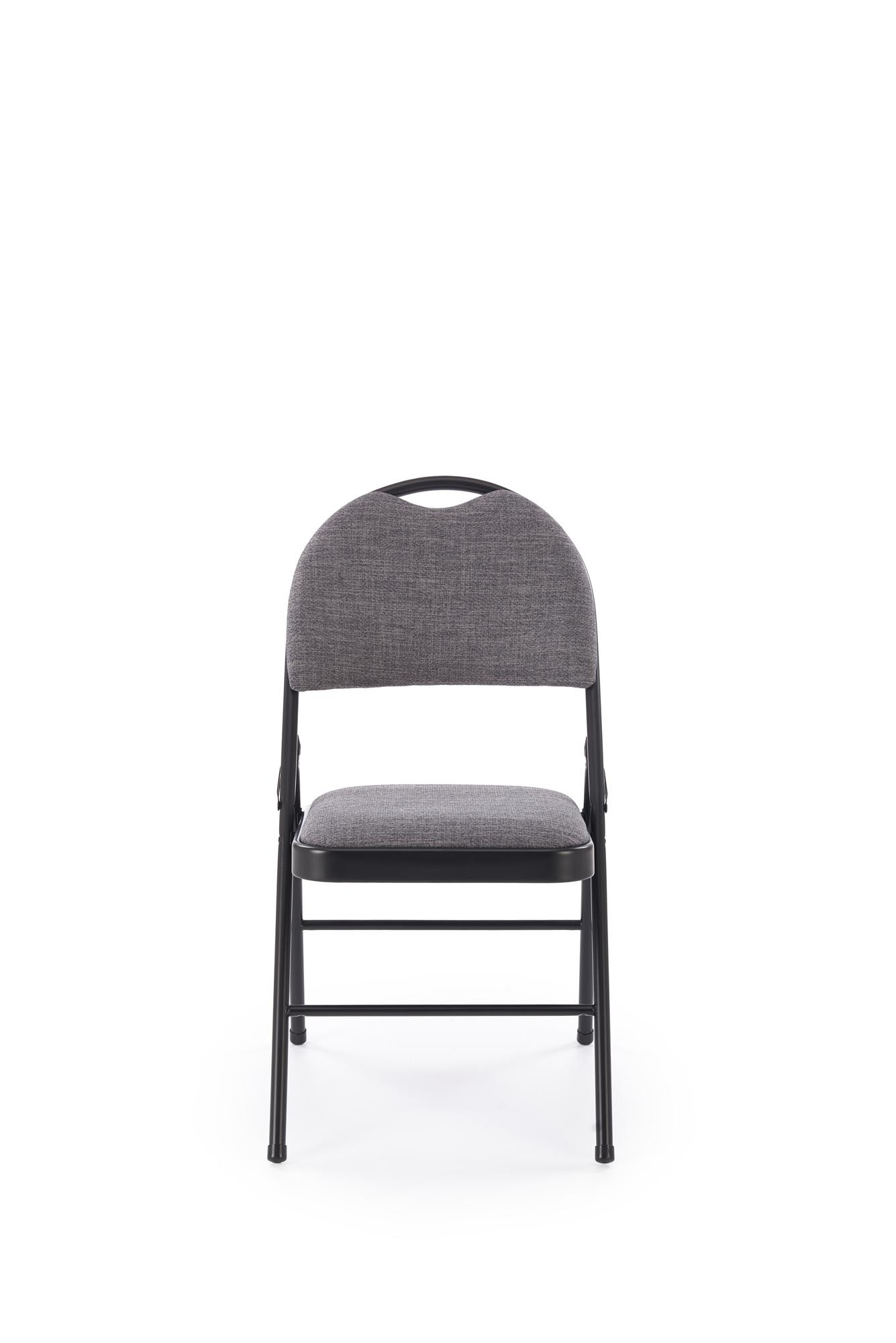 K566 krzesło składane, czarny / popiel