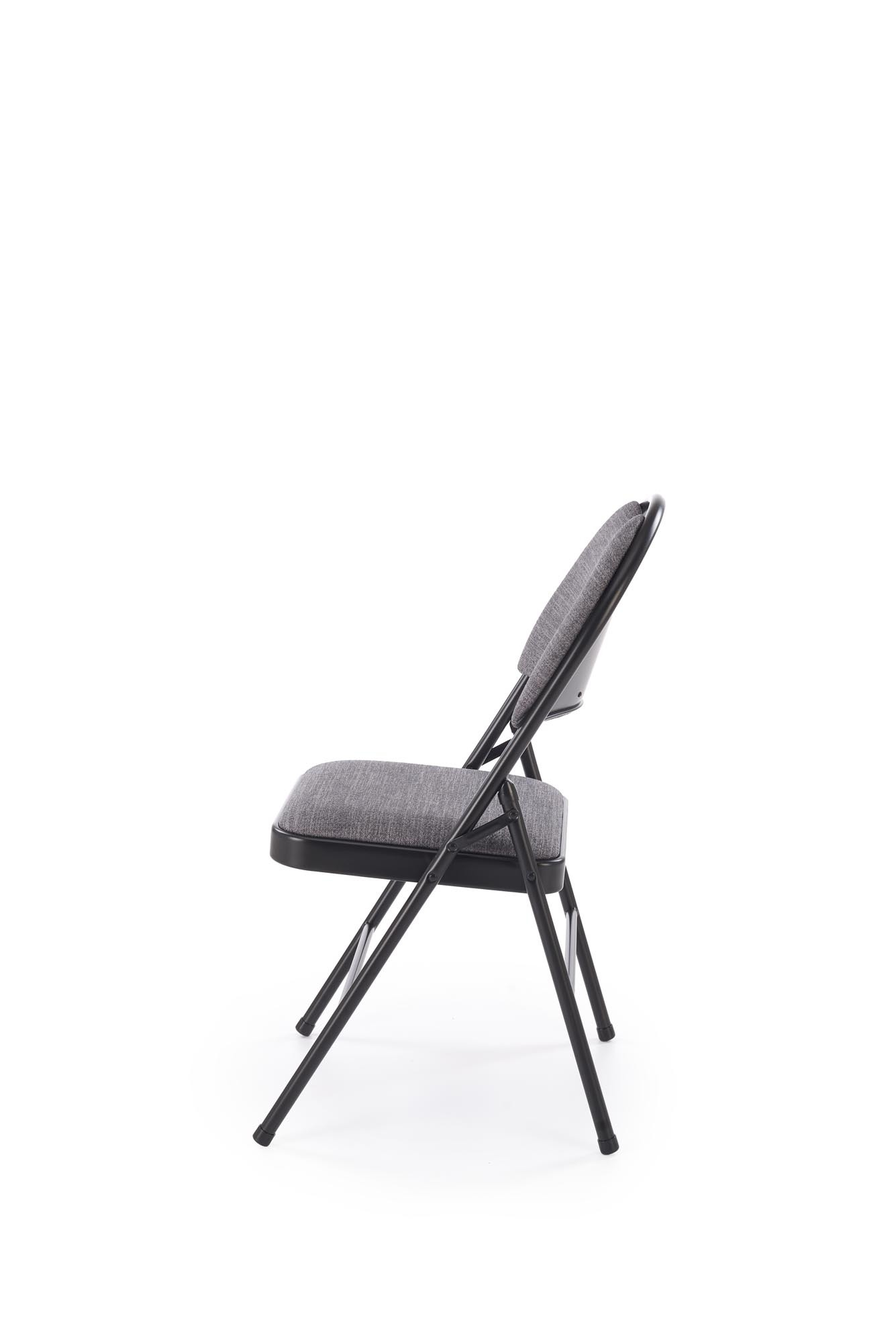 K566 krzesło składane, czarny / popiel