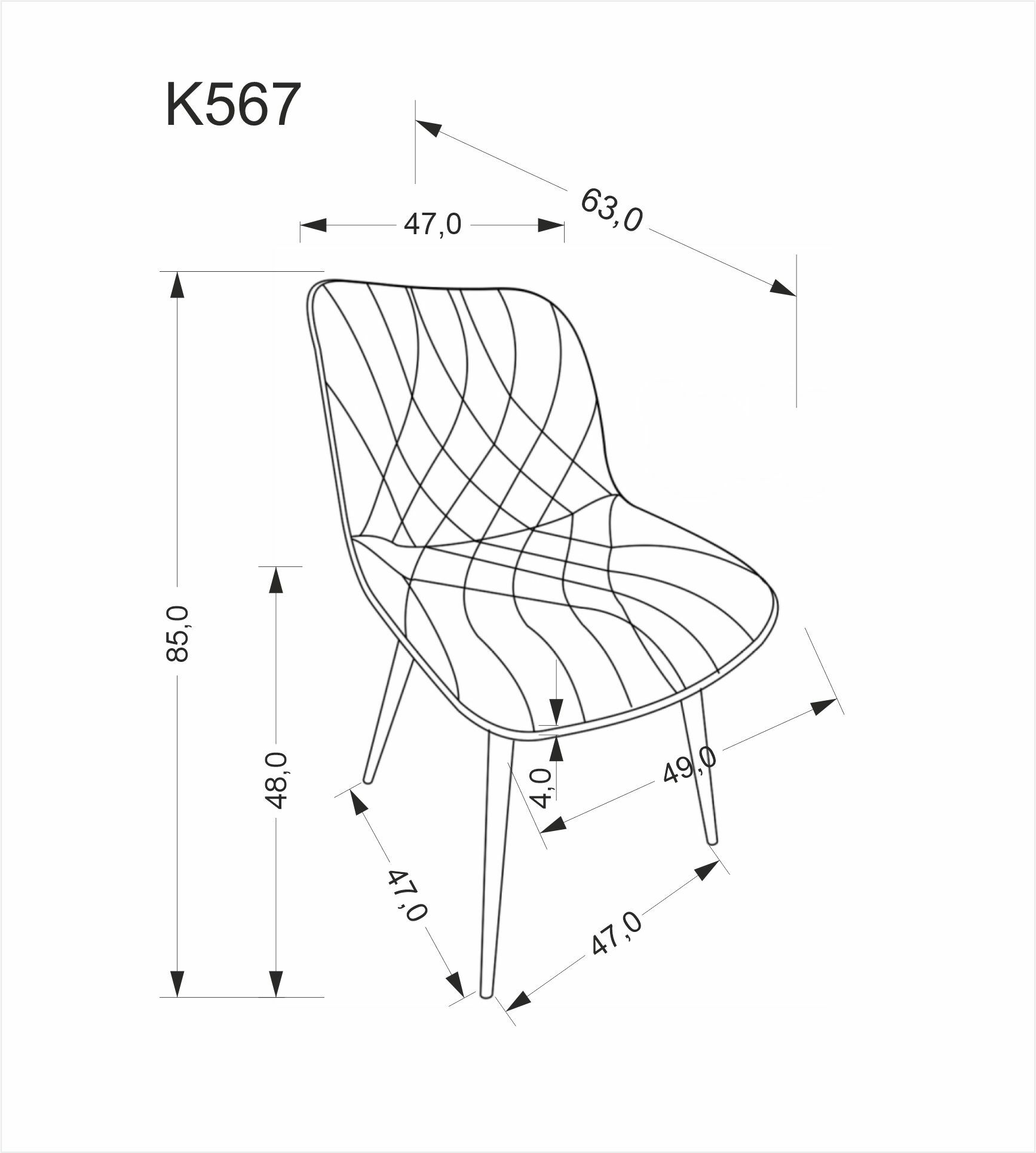 K567 krzesło, beżowy