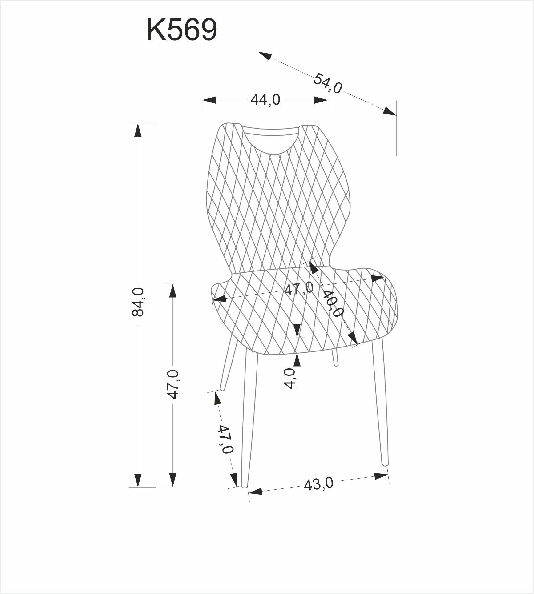 K569 krzesło, beżowy