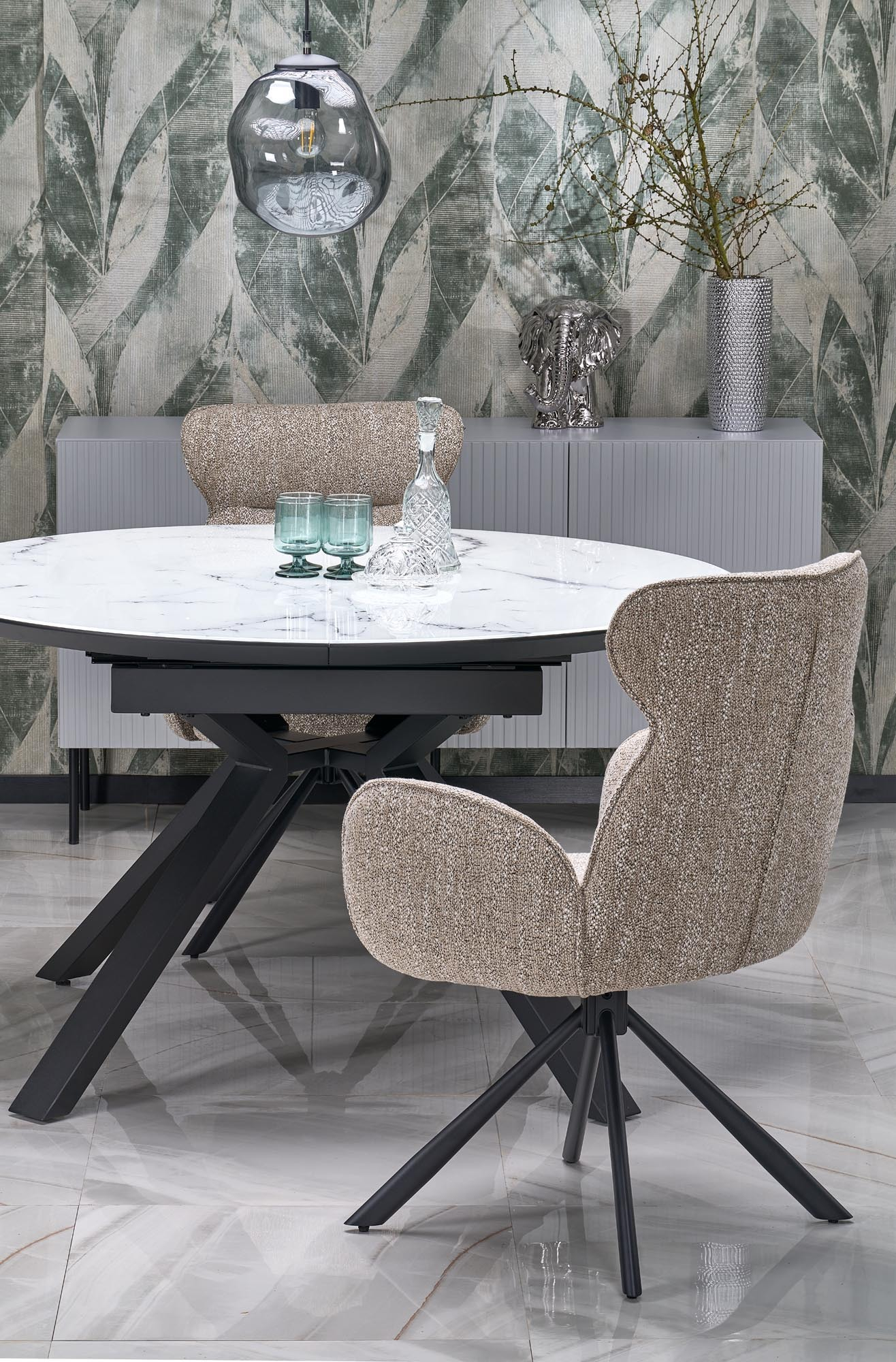 K571 krzesło obrotowe ciemny beżowy