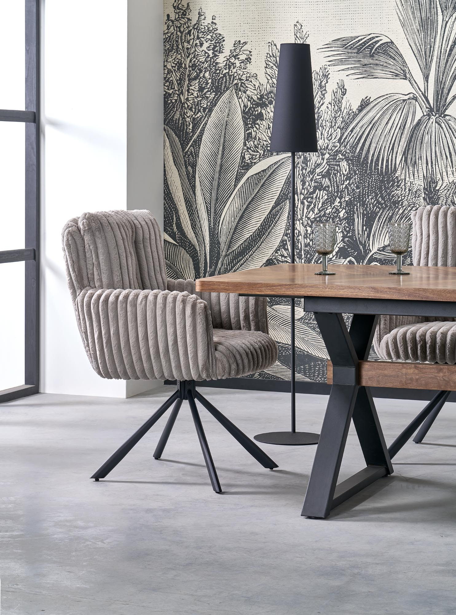 K572 krzesło obrotowe kolor popielaty