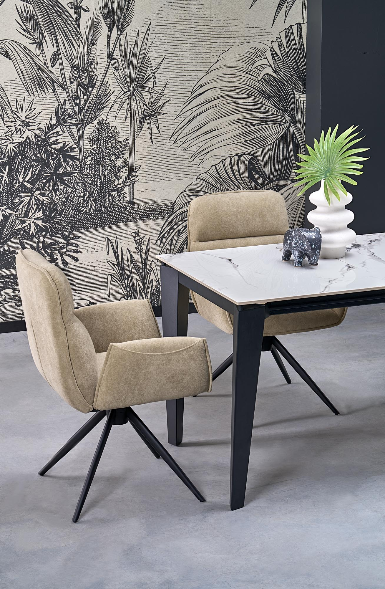 K574 krzesło obrotowe kolor  ciemny beżowy