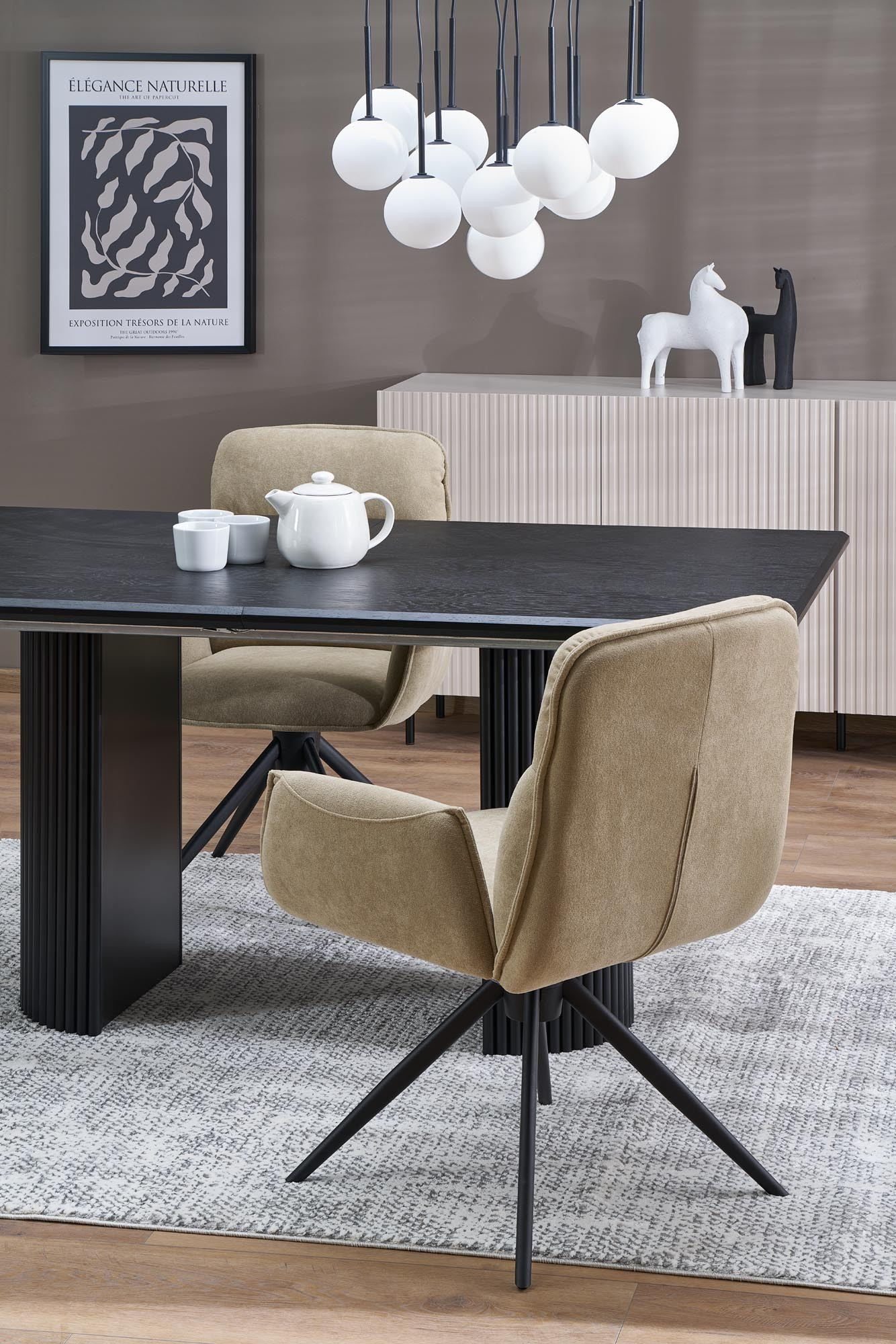 K574 krzesło obrotowe kolor  ciemny beżowy