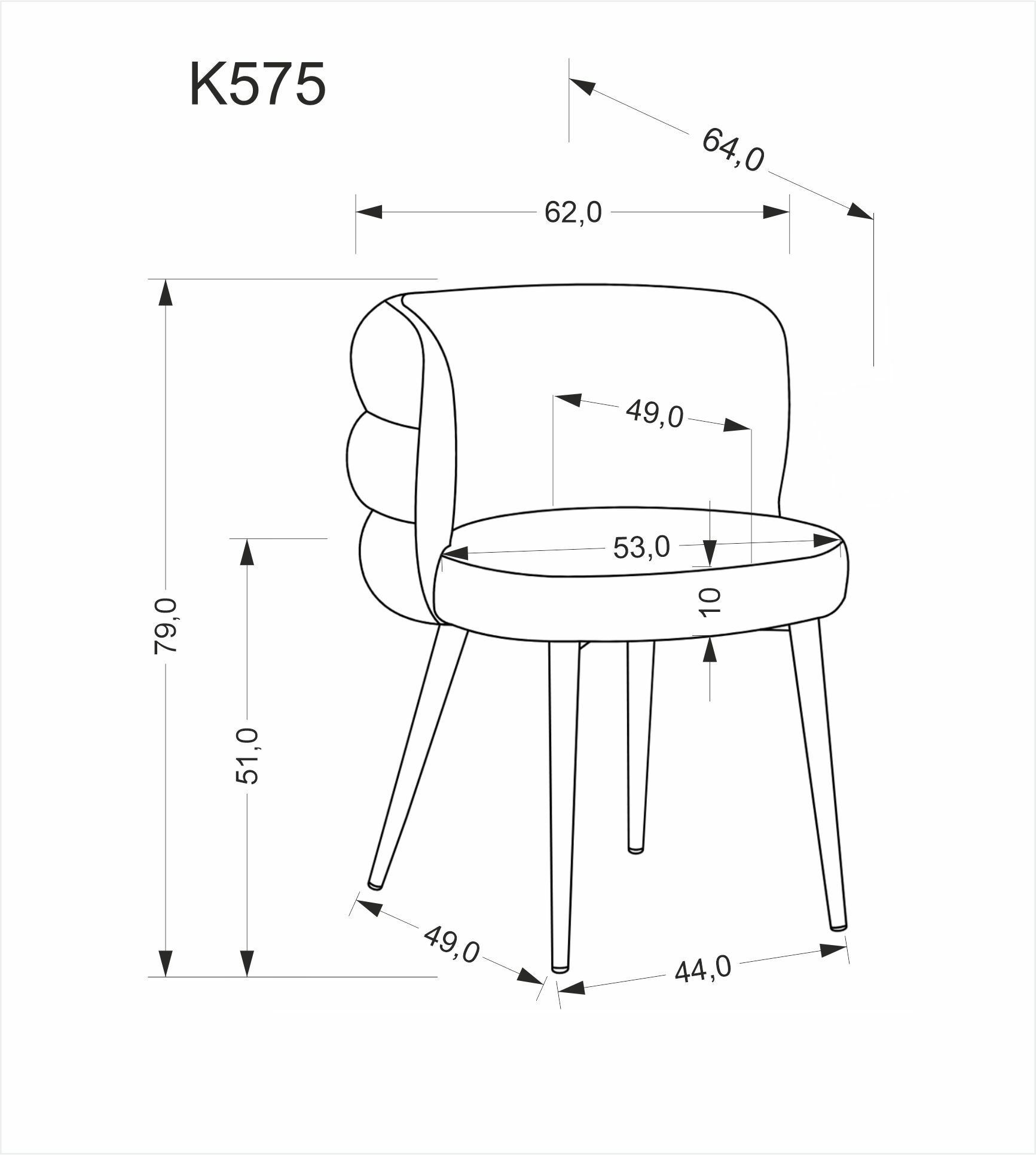 K575 krzesło kolor beżowy