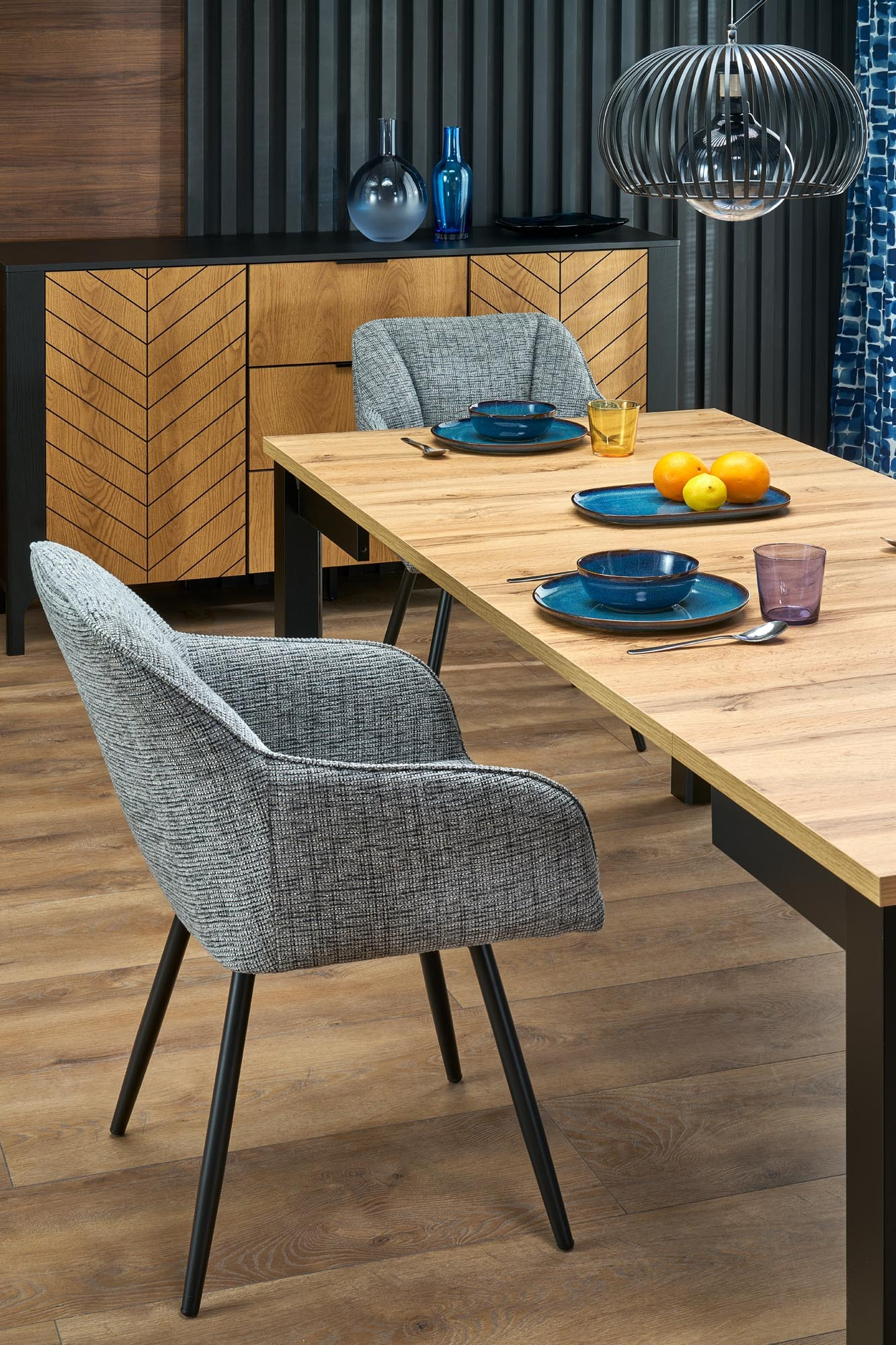 K576 krzesło z funkcją obrotu kolor popielaty