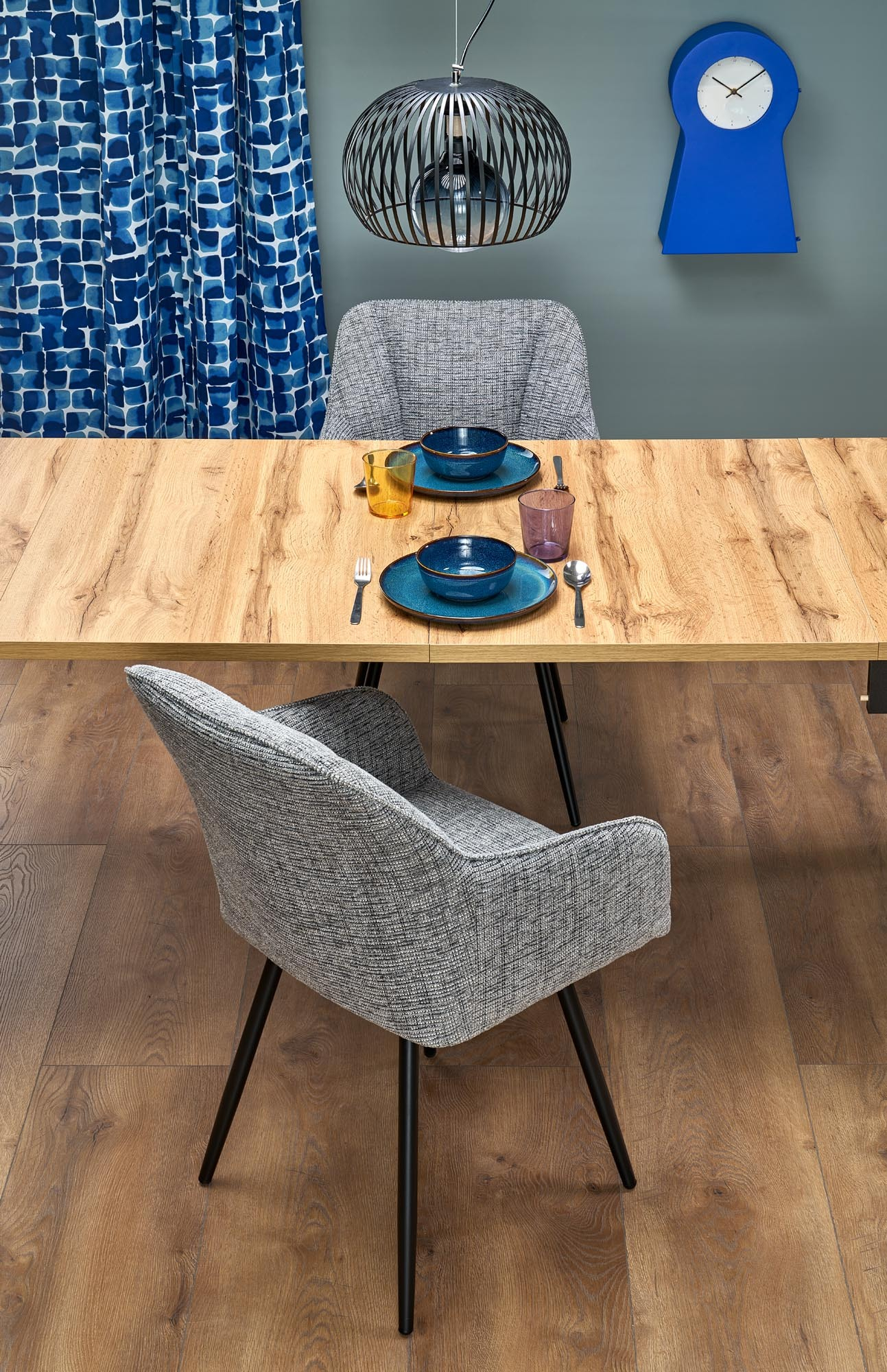 K576 krzesło z funkcją obrotu kolor popielaty