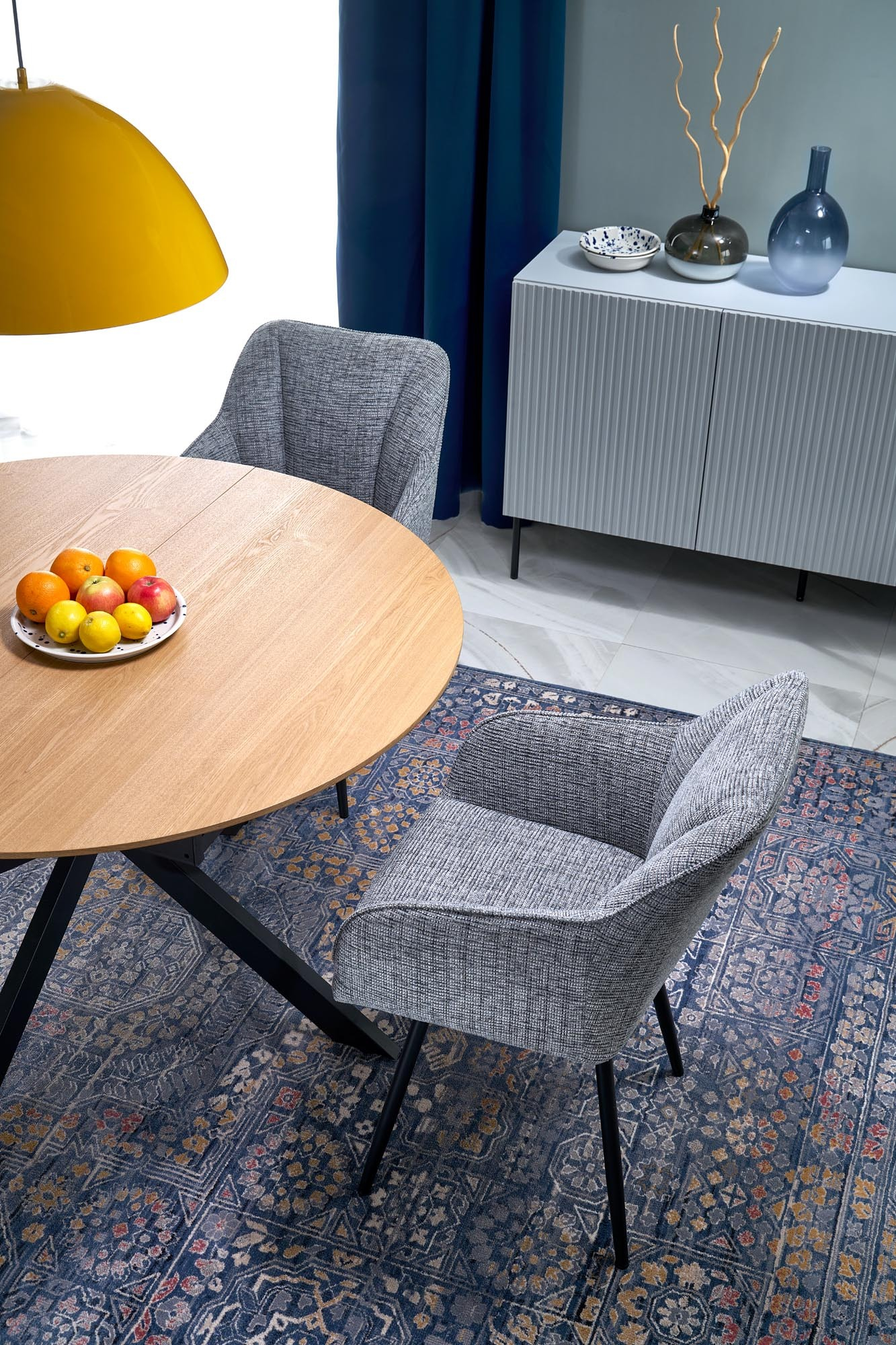 K576 krzesło z funkcją obrotu kolor popielaty