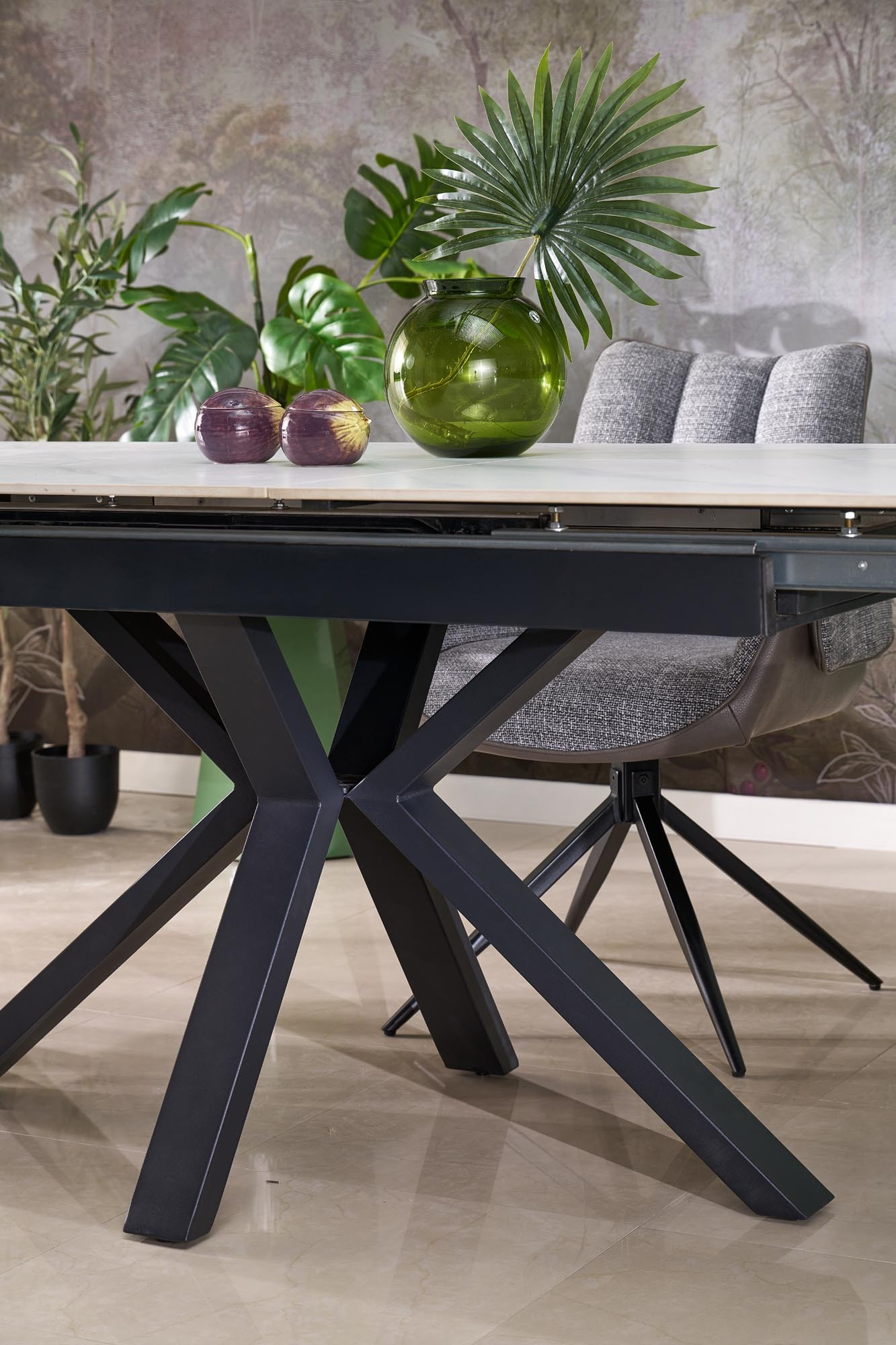 K579 krzesło z funkcją obrotu kolor popielaty