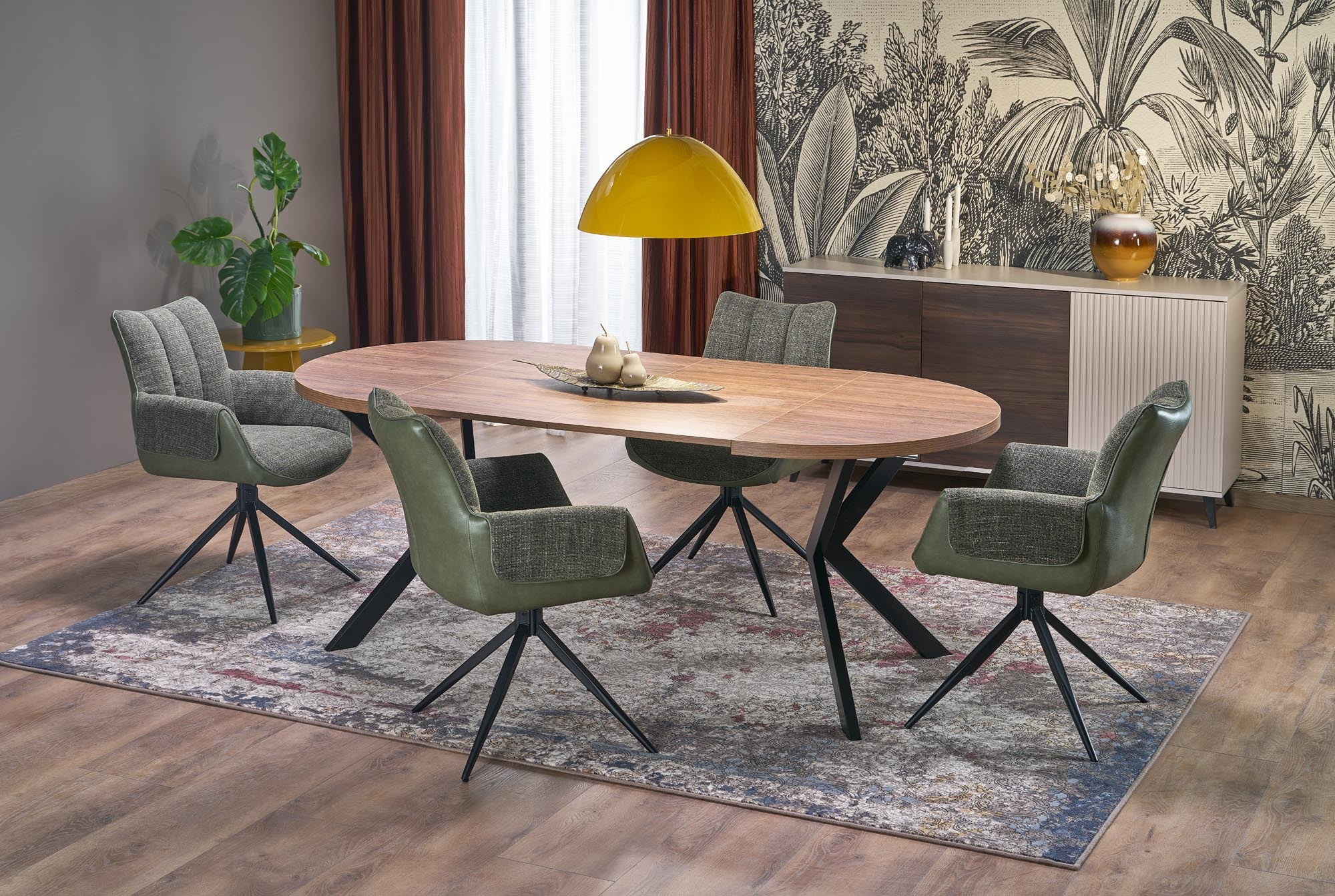 K579 krzesło z funkcją obrotu kolor zielony