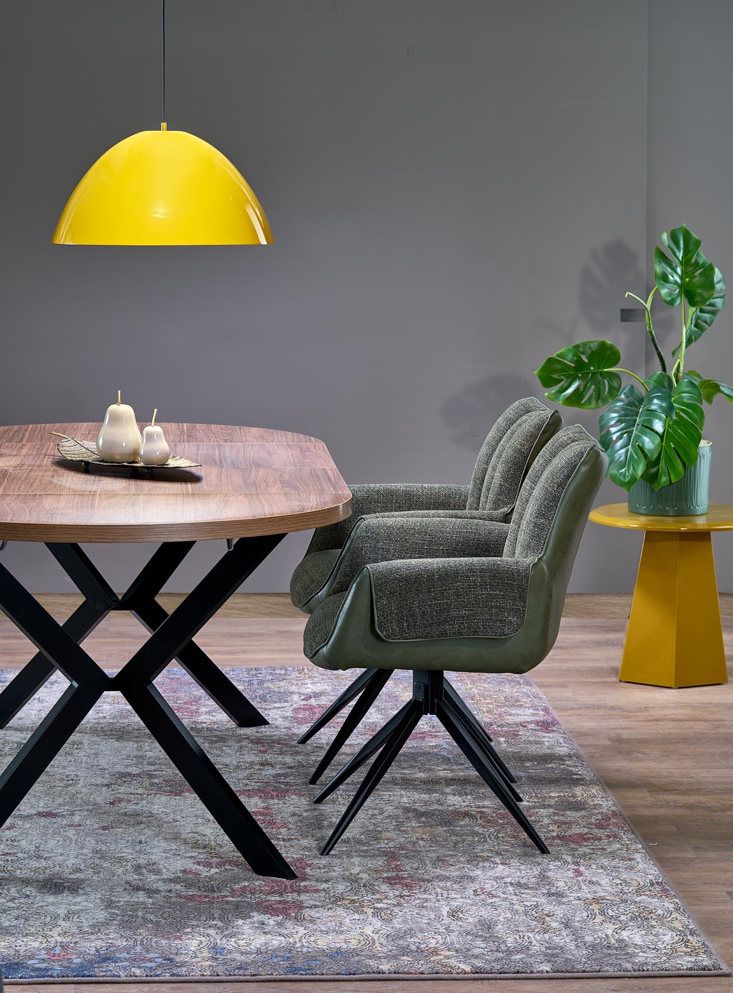 K579 krzesło z funkcją obrotu kolor zielony