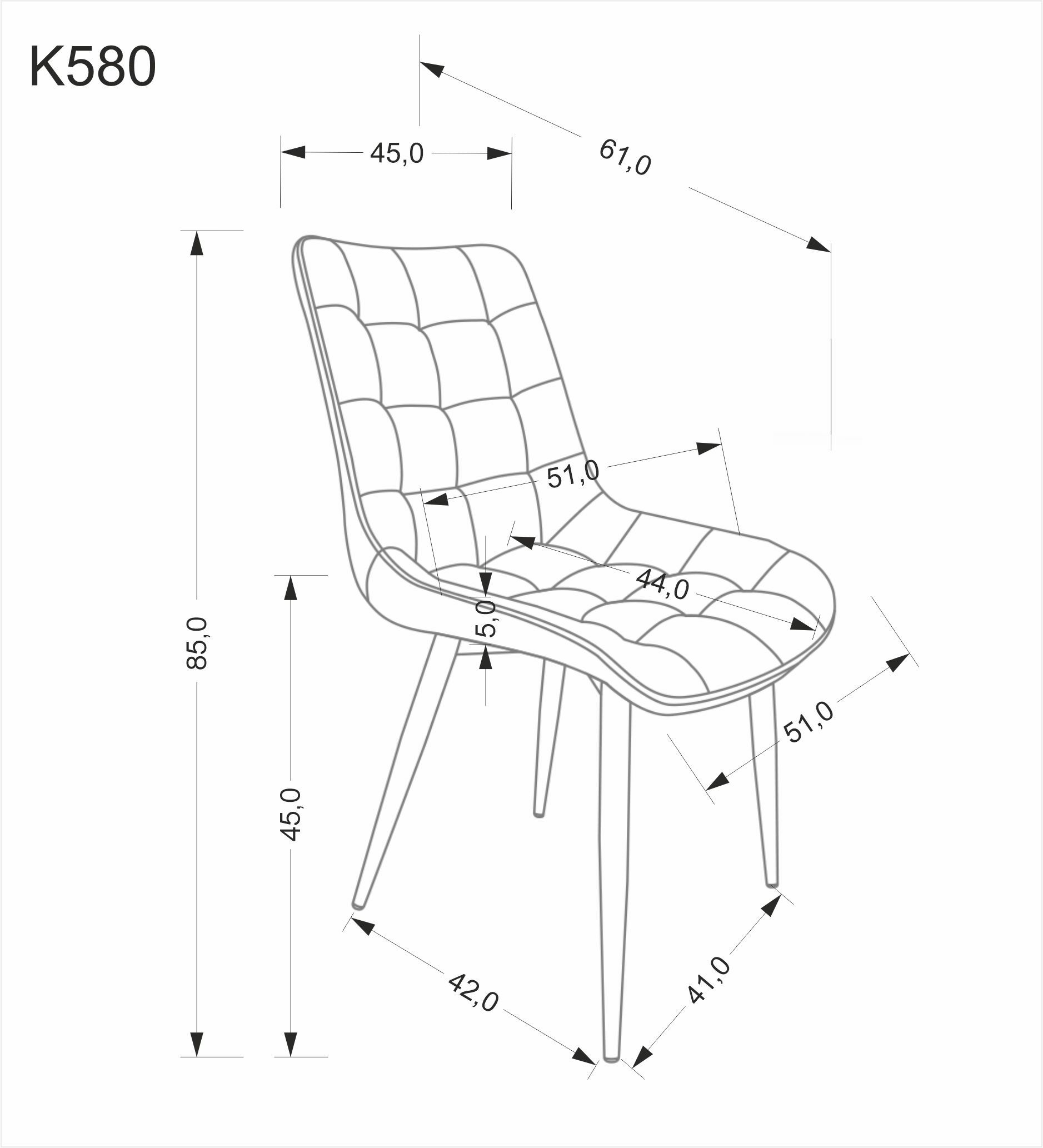 K580 krzesło kolor czarny